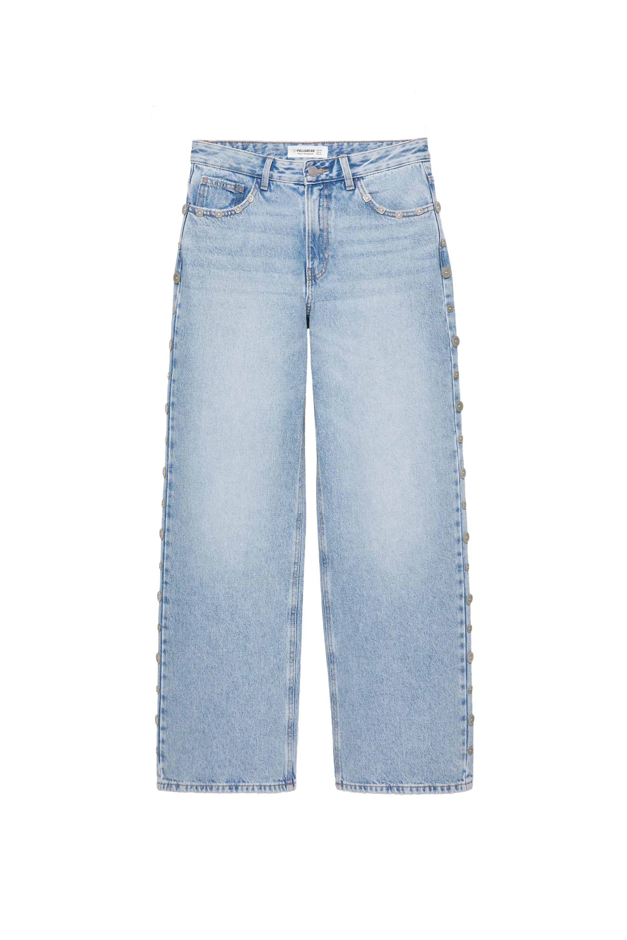 Düğme detaylı baggy jean - Görsel 5