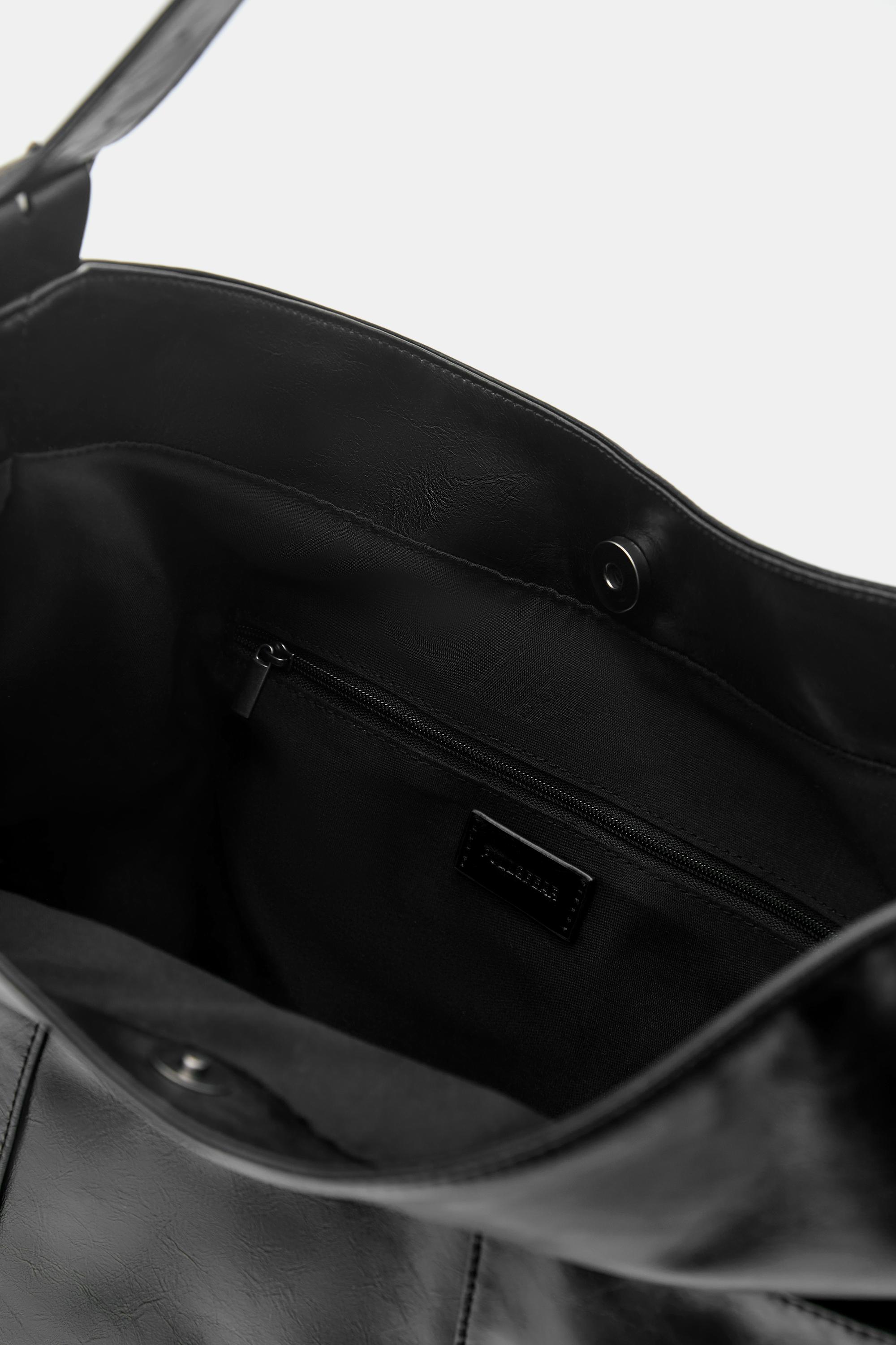 Strappy tote bag — Black
