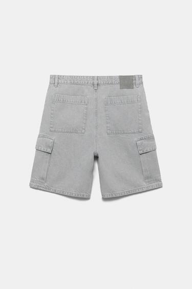 Baggy cargo Bermuda shorts — Pale grey 8
