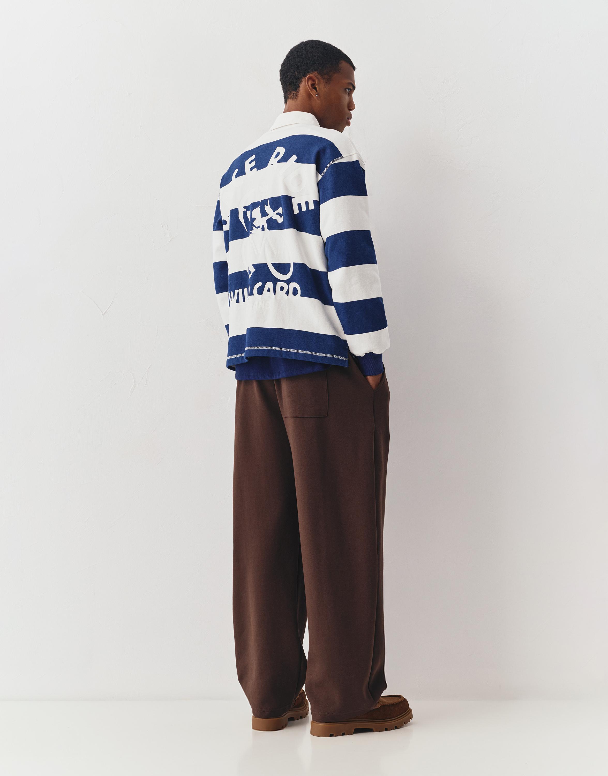 Bisikletçi nakışlı çizgili polo tişört - Görsel 13