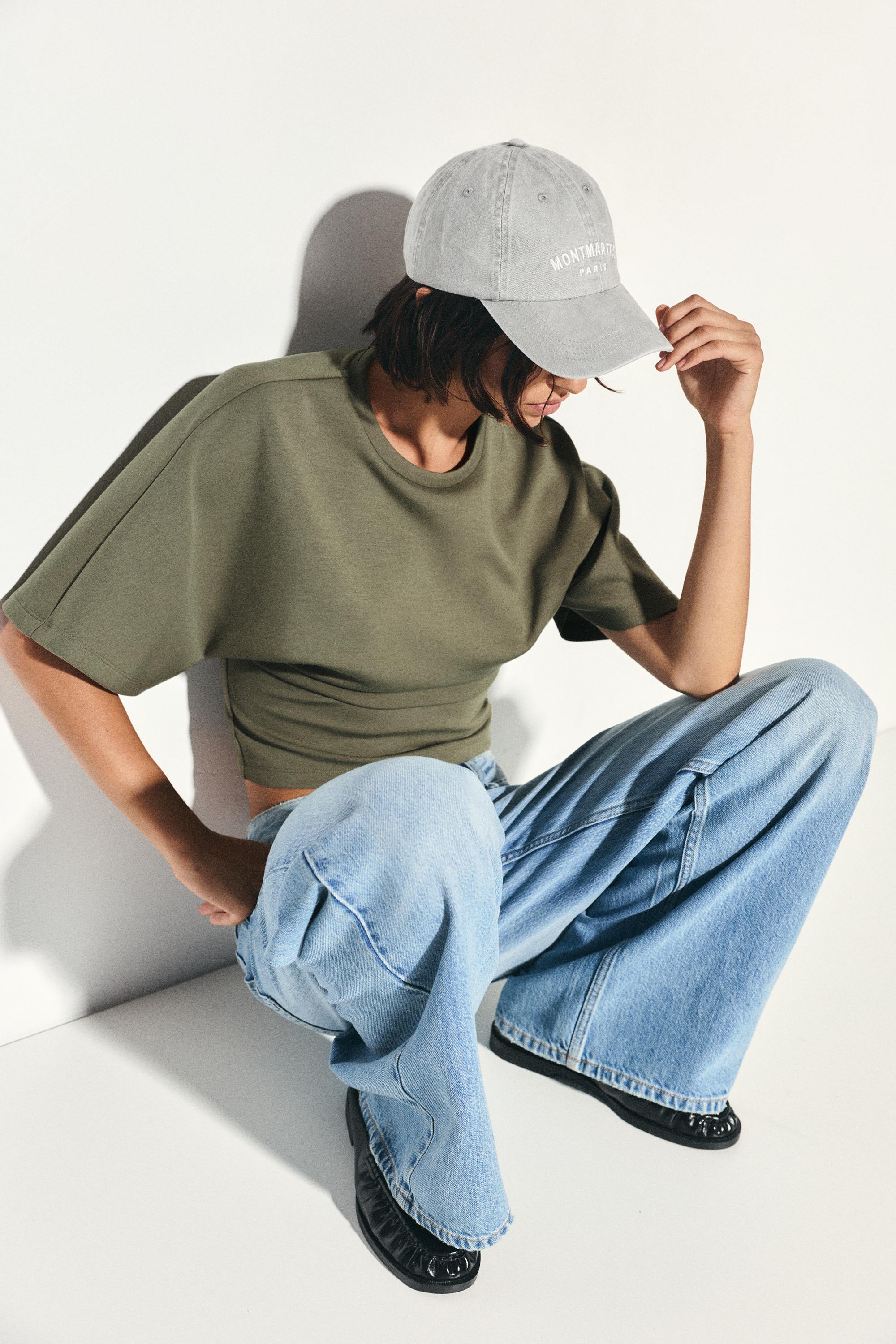 Modal batwing sleeve T-shirt — Khaki