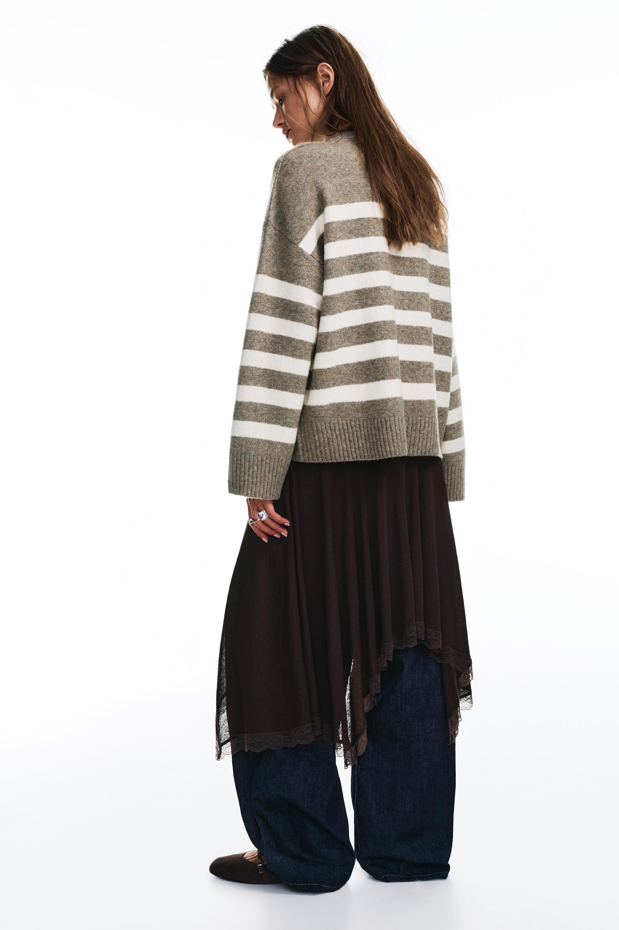 Striped jumper — Brown