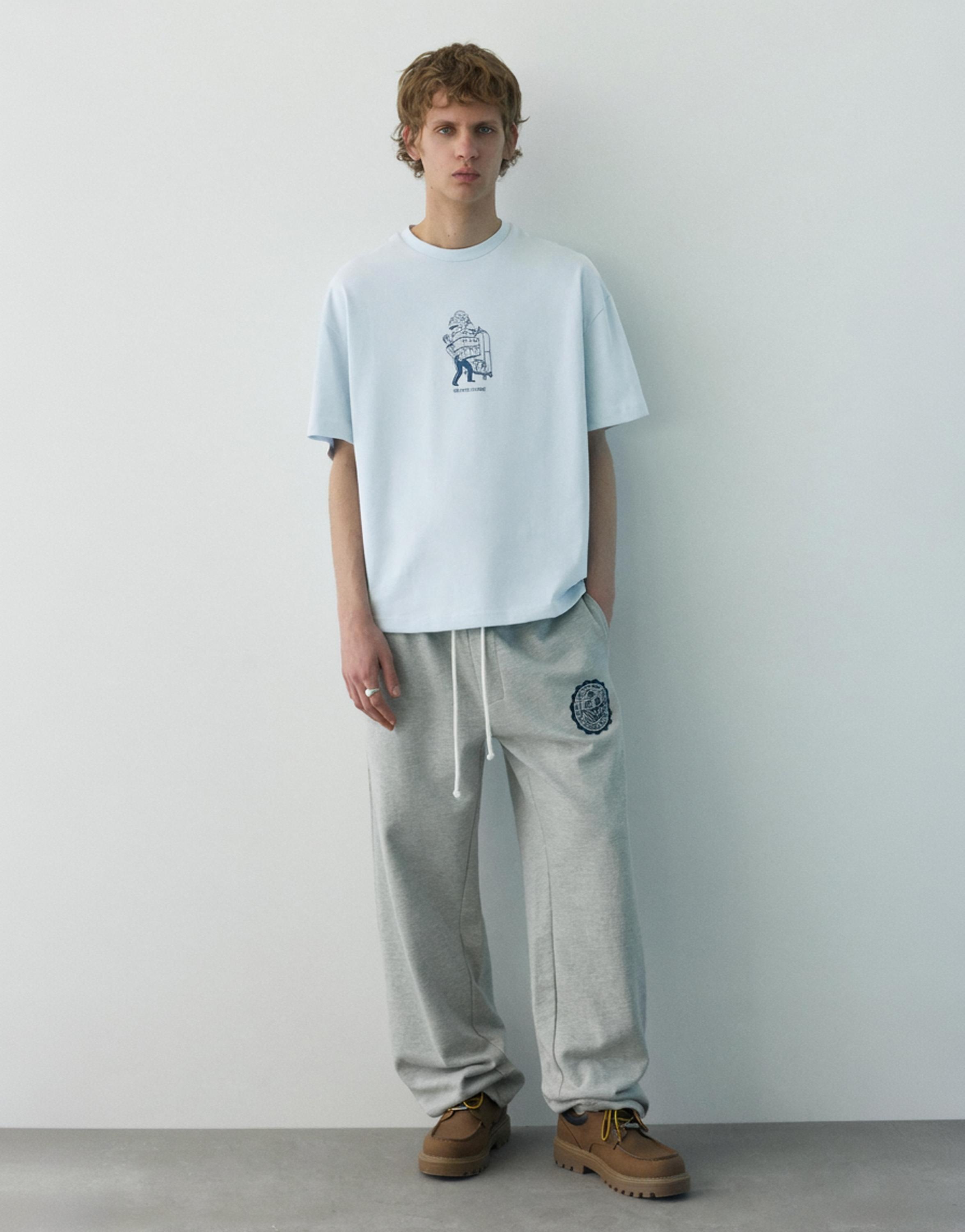 Kutulu grafik t-shirt - Görsel 11