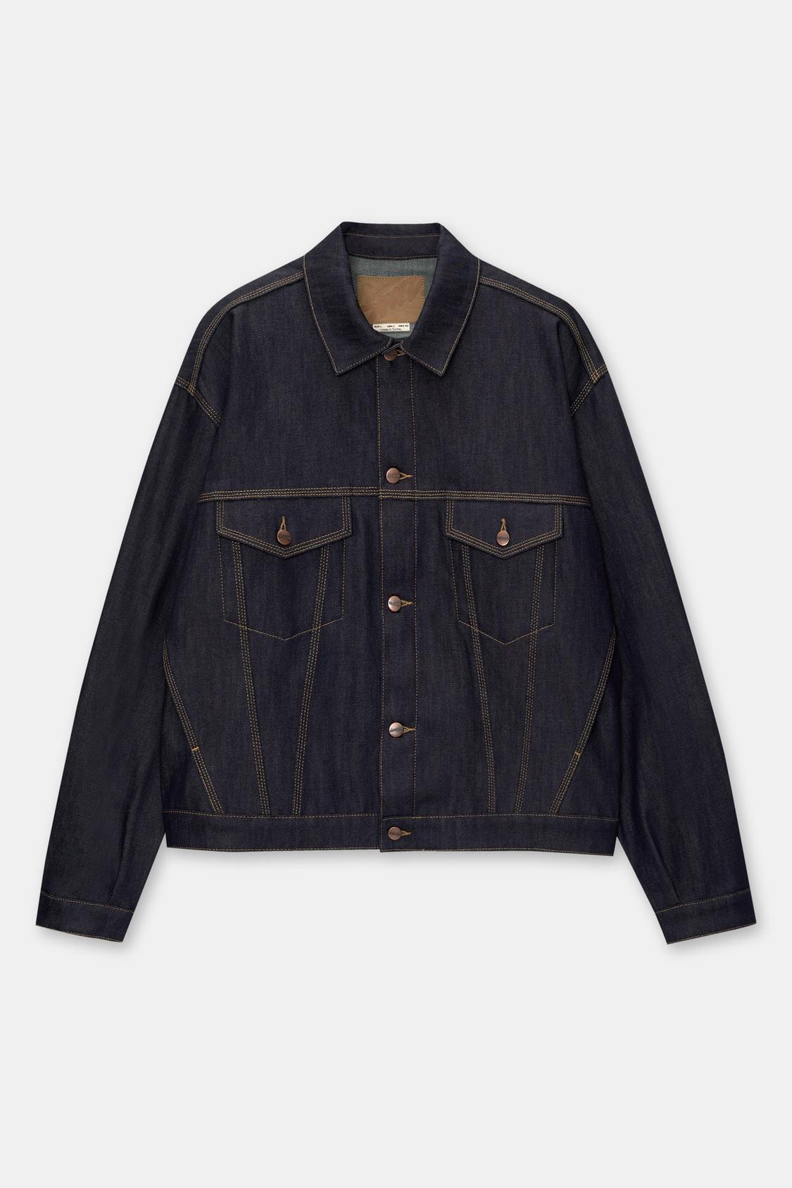 Dark blue denim jacket - PULL&BEAR 