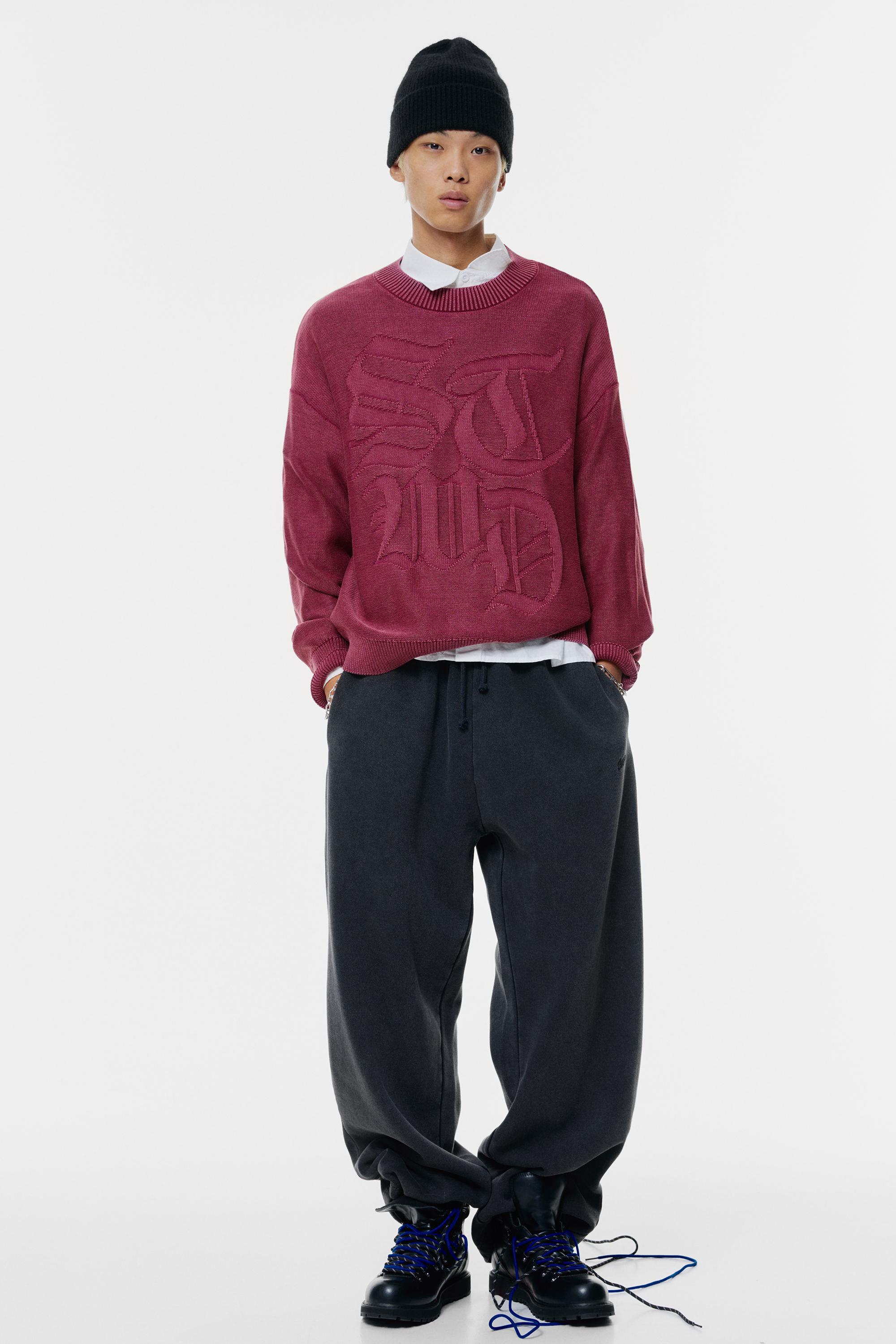 Stwd-Pullover Mit Acid-Wash-Effekt