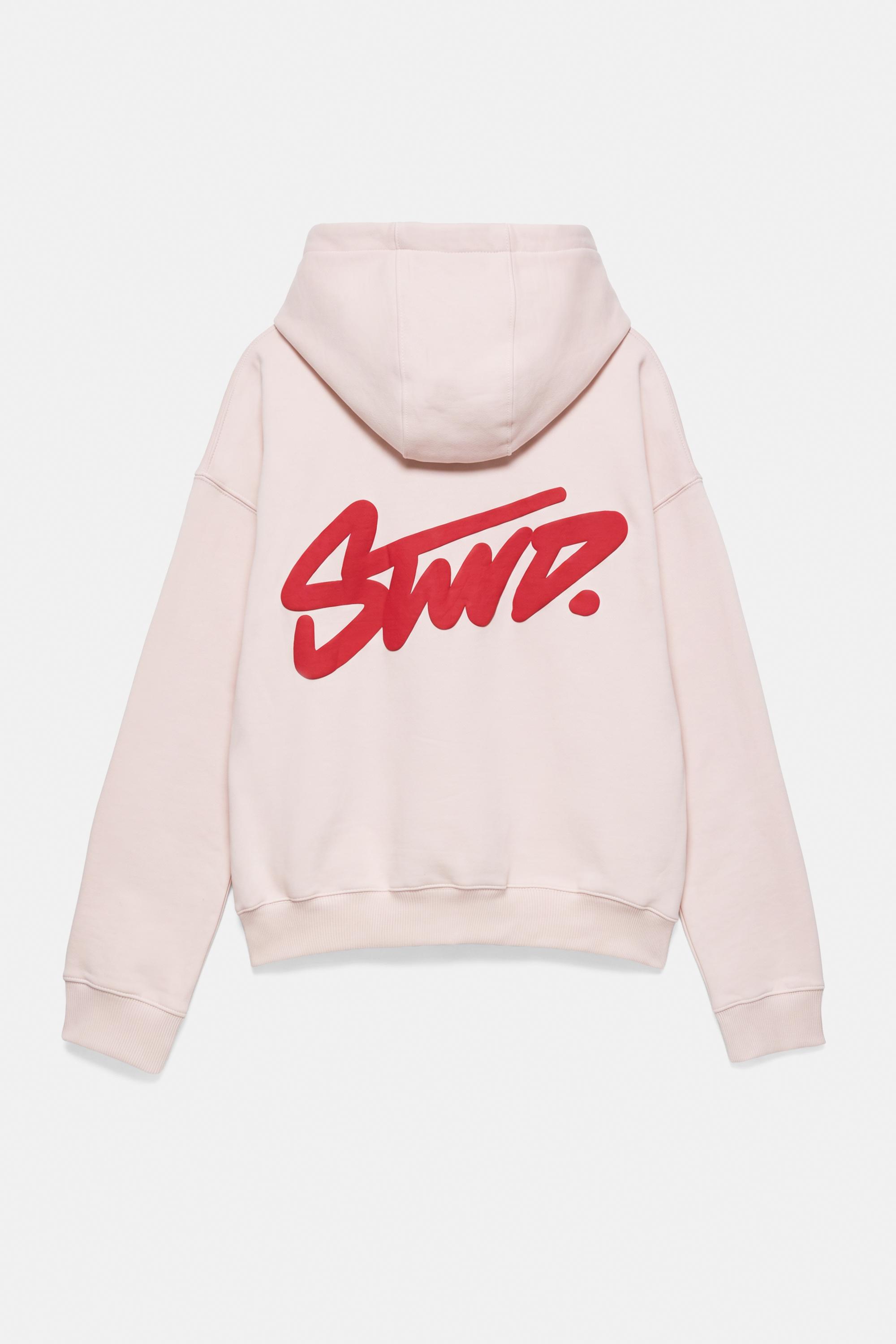 STWD logo boxy hoodie — Pink