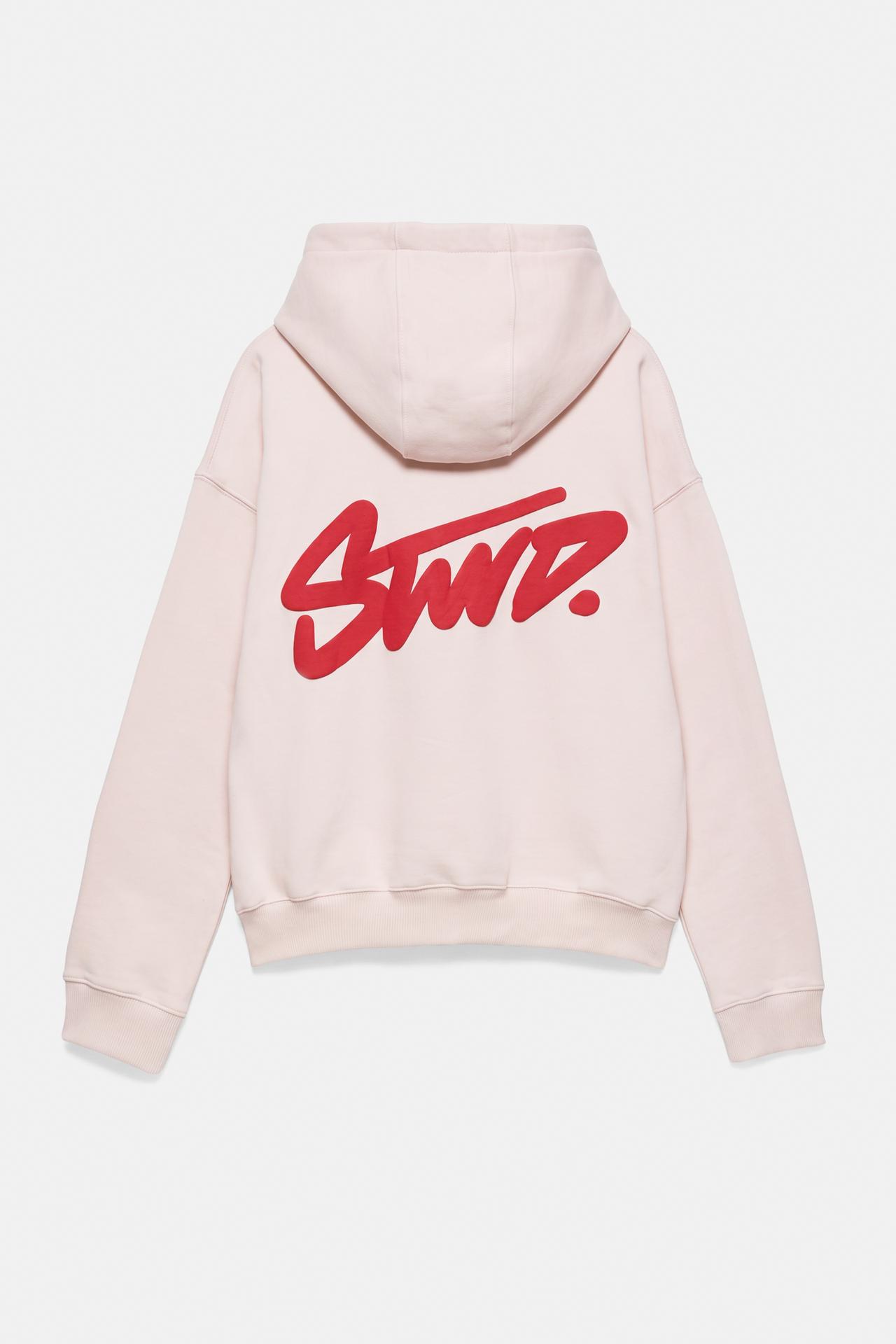 STWD logo boxy hoodie — Pink