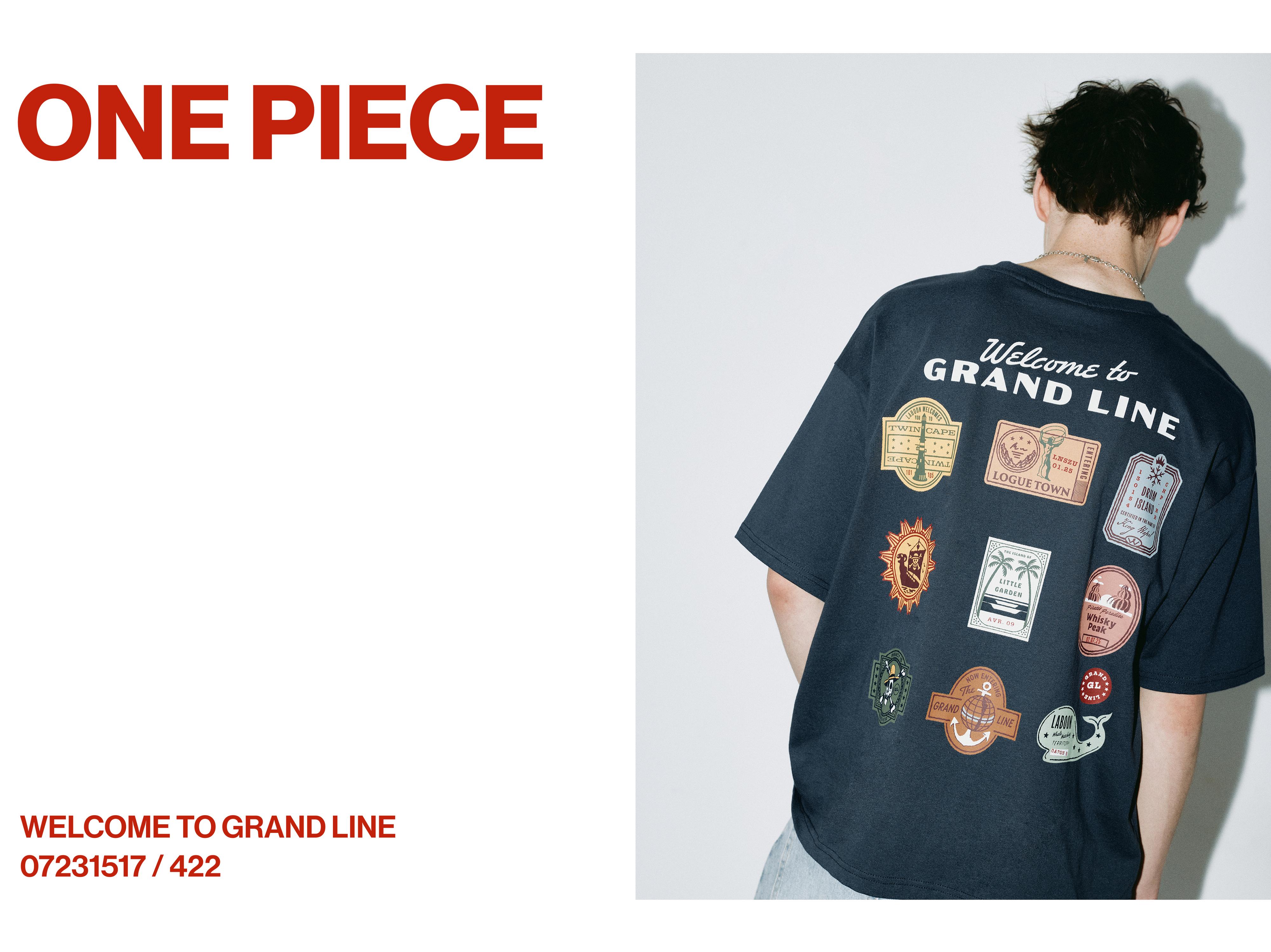 One Piece Grand Line T-shirt — Dark navy