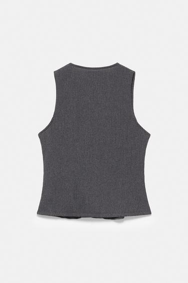 Crepe vest — Anthracite grey 6