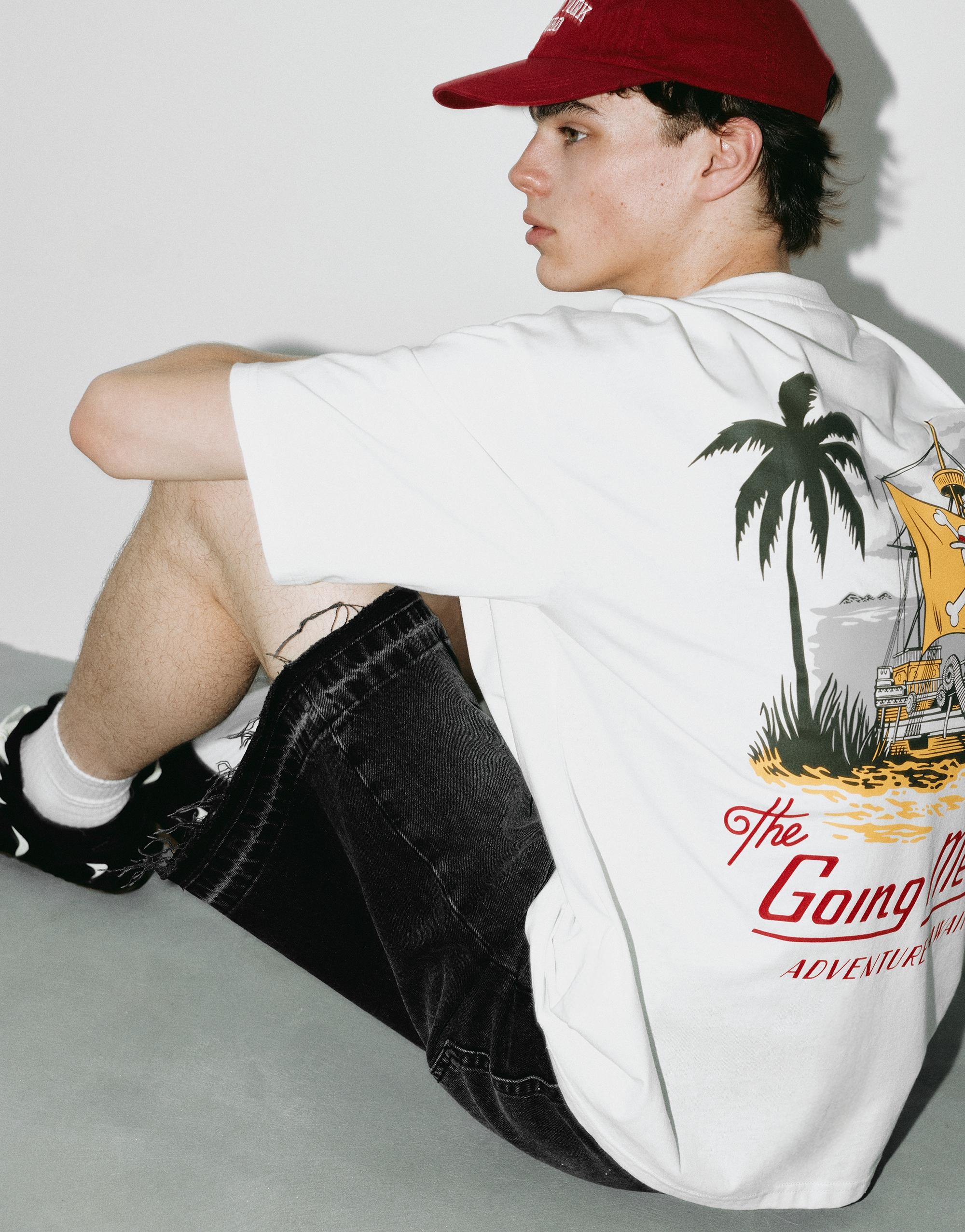 One Piece relaxed fit T-shirt — Off white