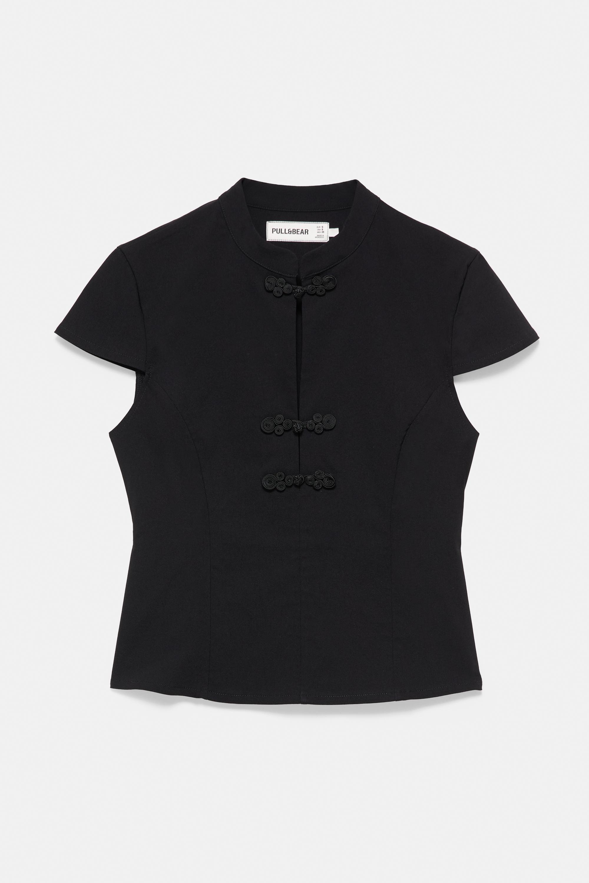 Knot detail top — Black