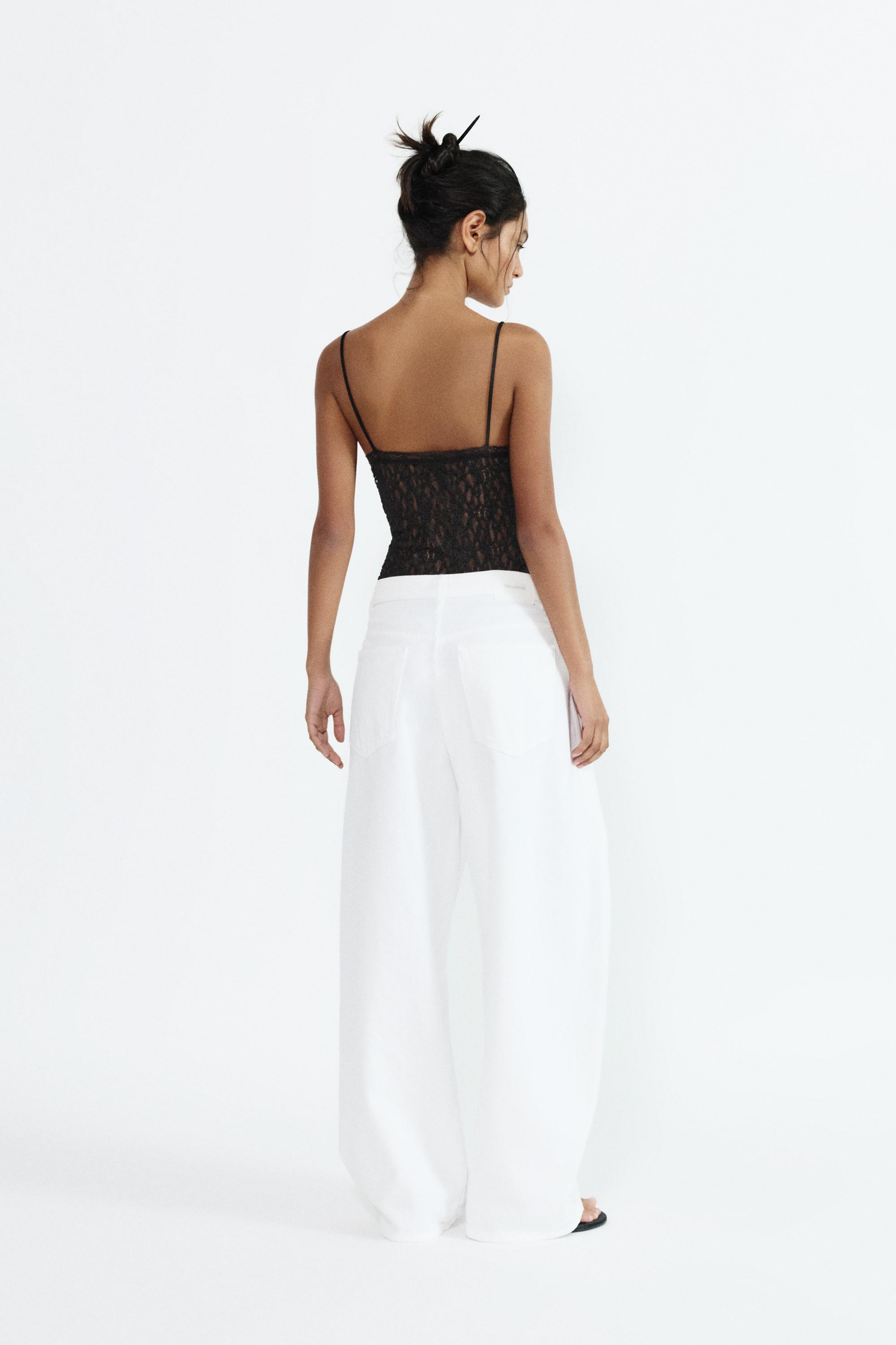Strappy lace bodysuit — Black