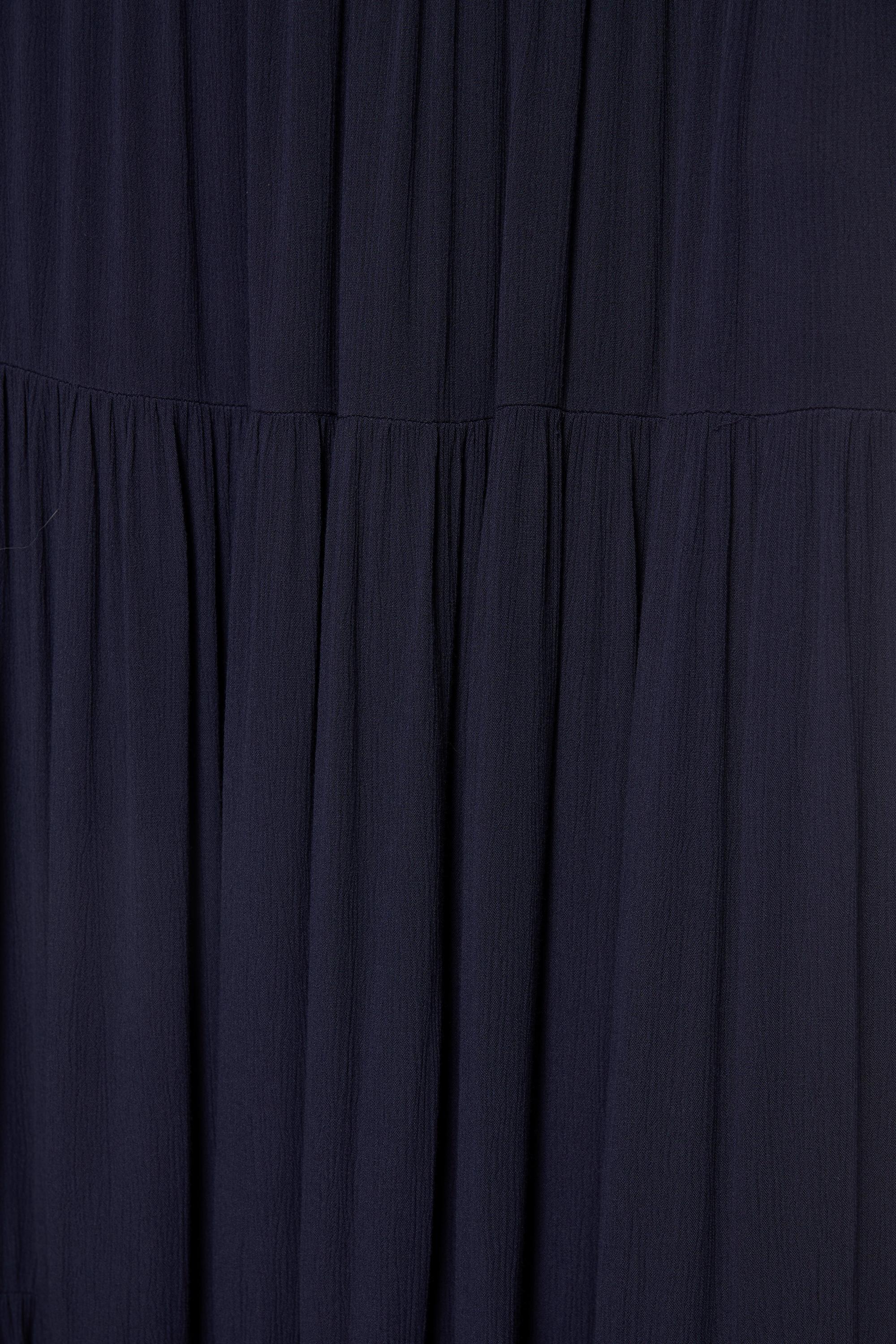 Flowy paneled midi skirt — Navy