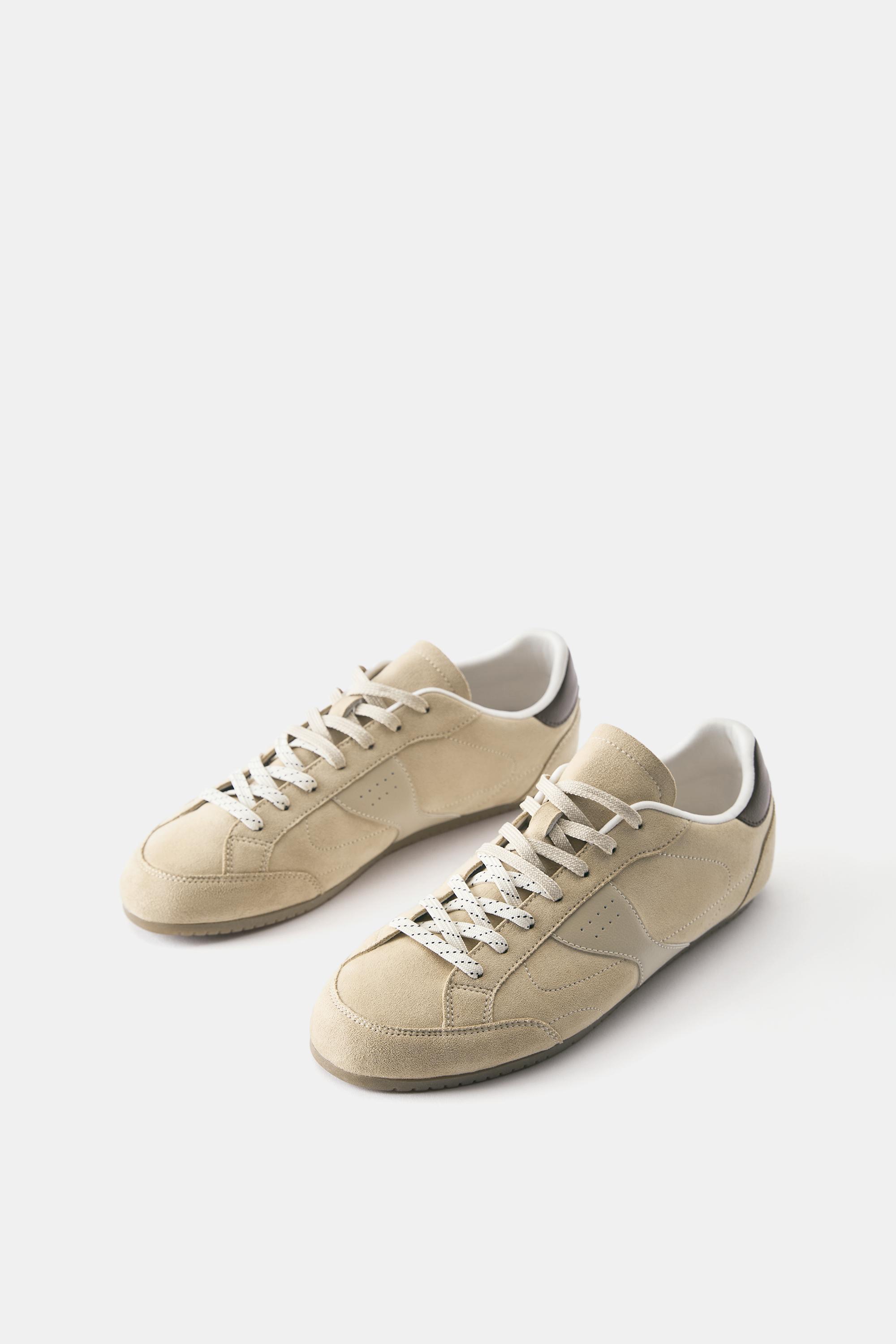 Slim fit trainers — Ecru