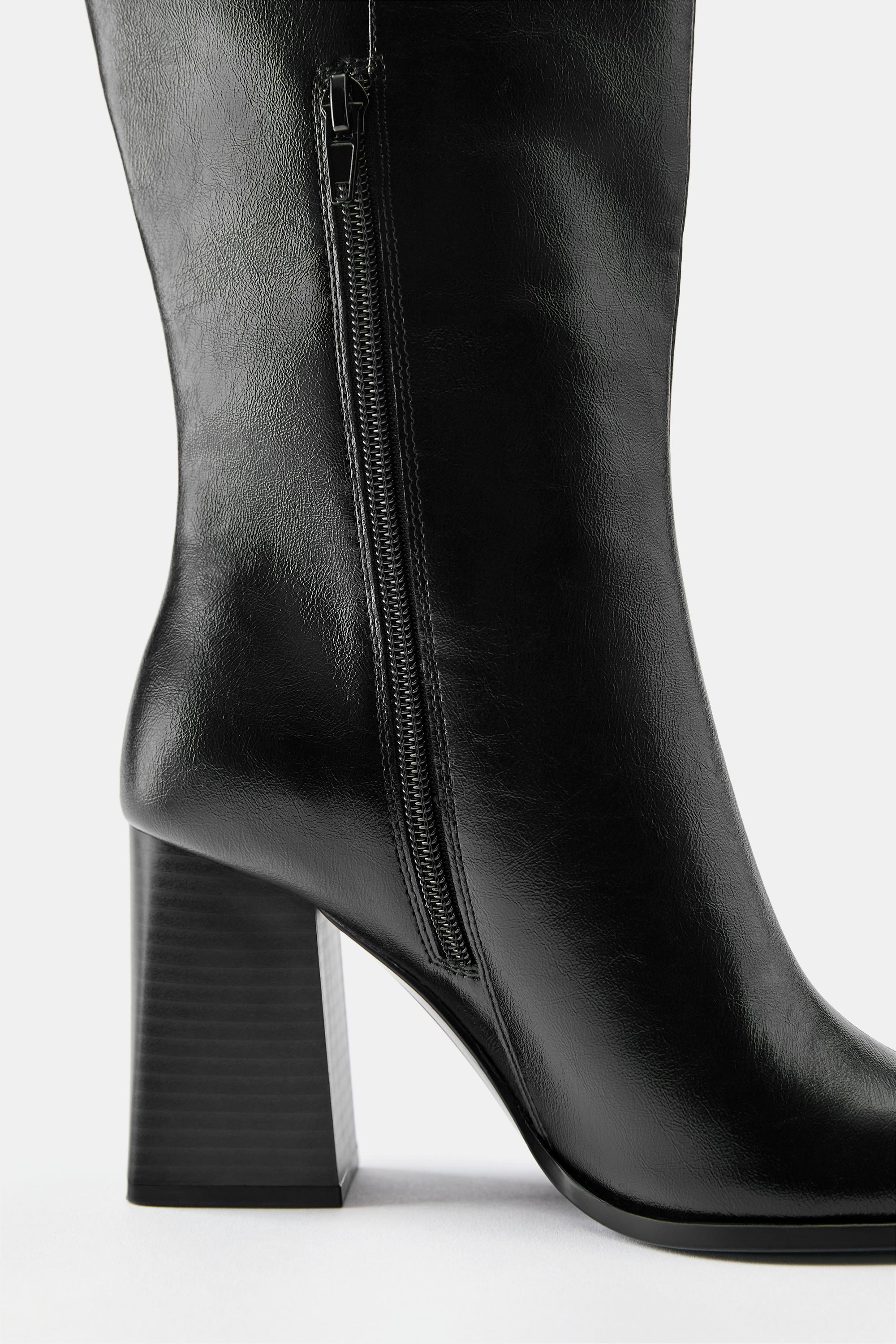 High-heel boots — Black