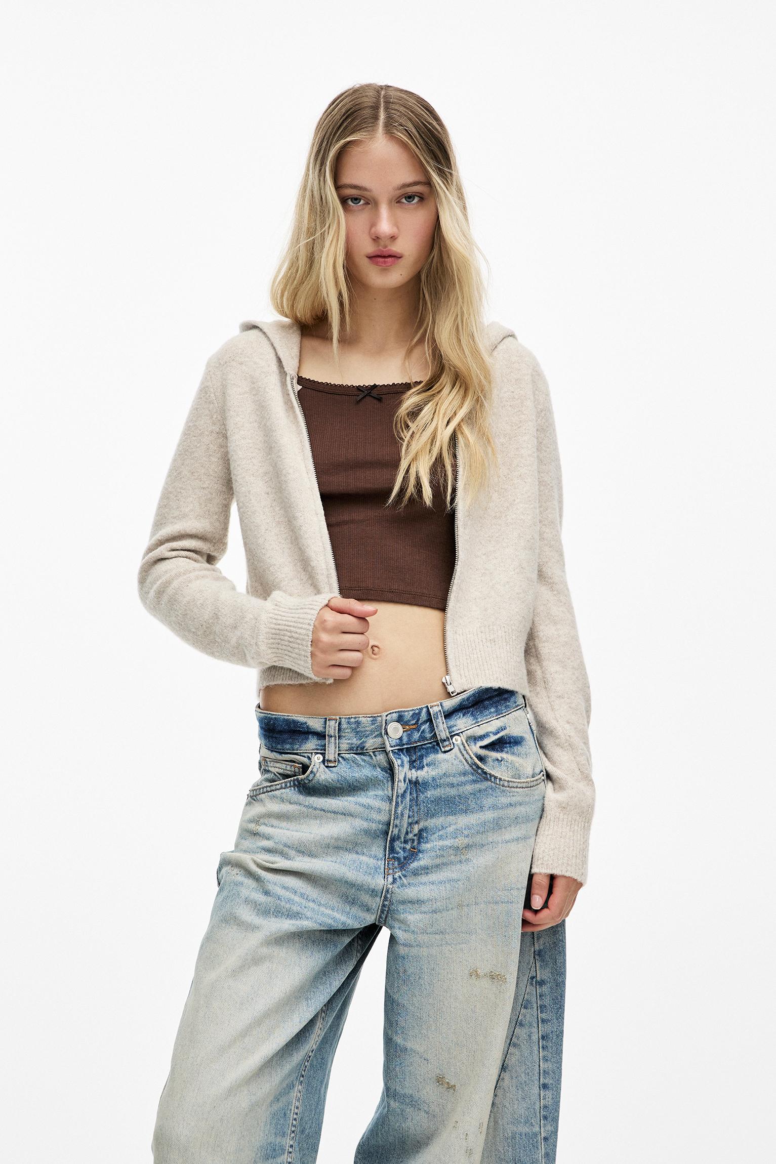 Cardigan capucha PULL BEAR