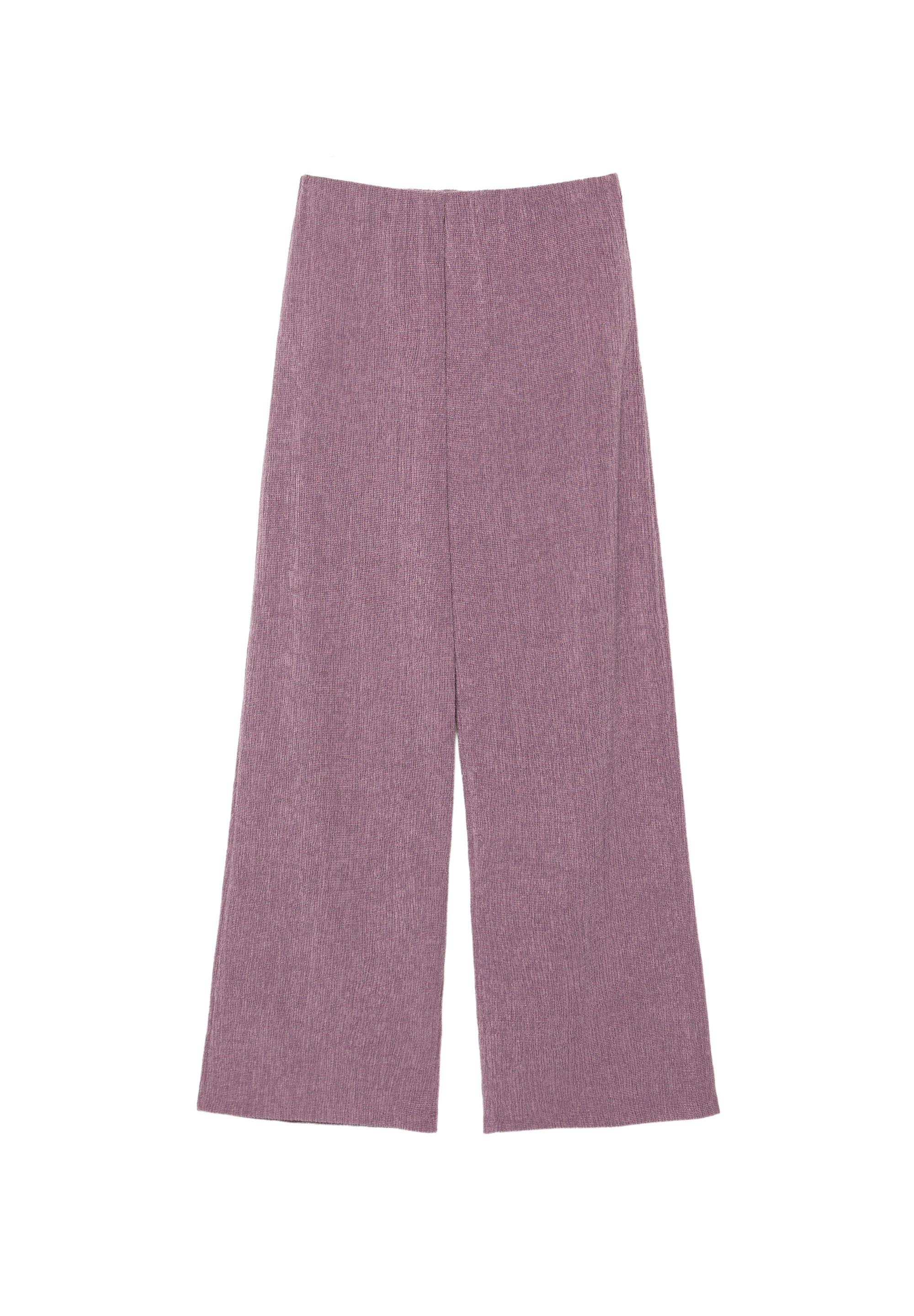 Crepe straight-leg trousers — Lavender