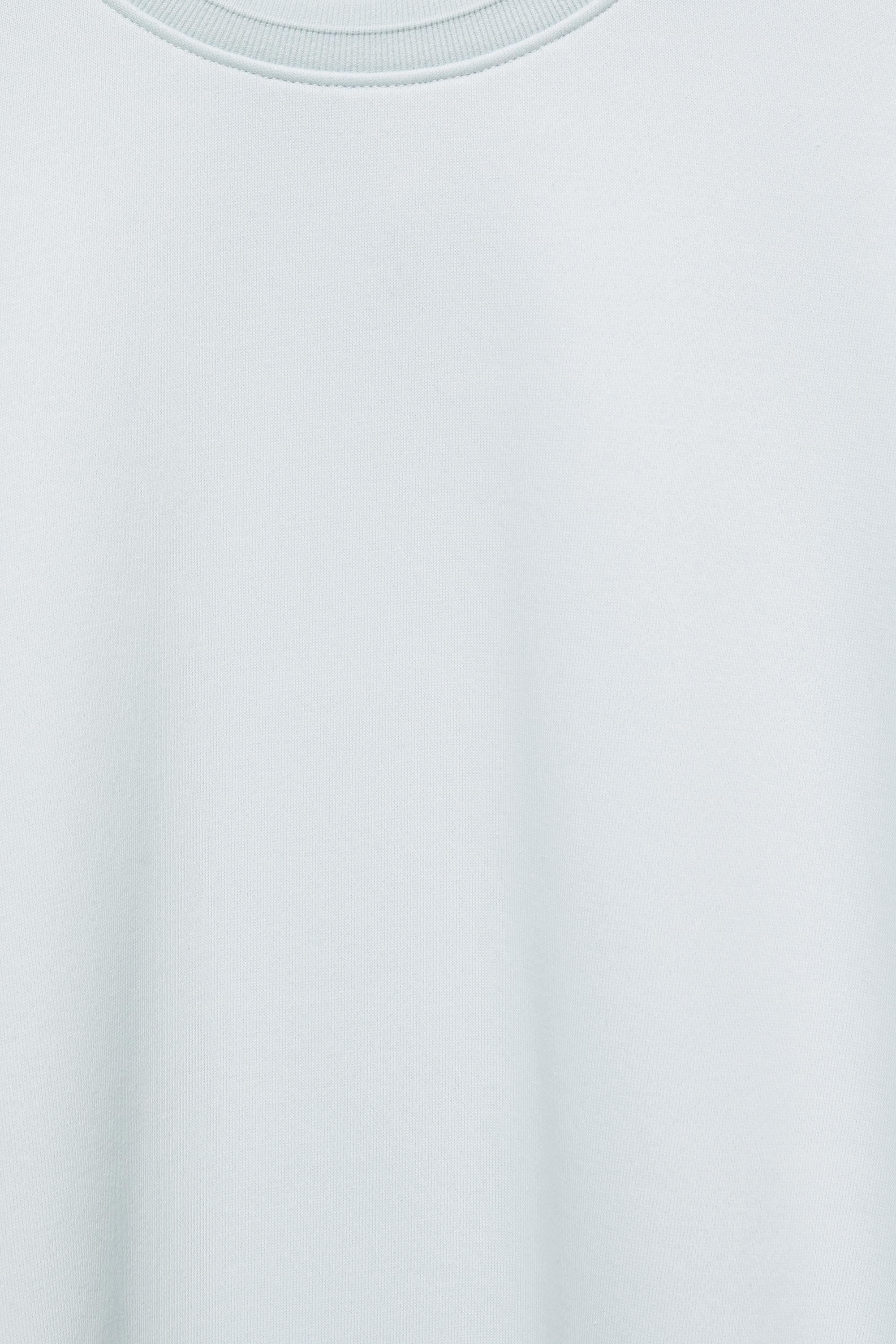 Relaxed fit round neck sweatshirt — Sky blue