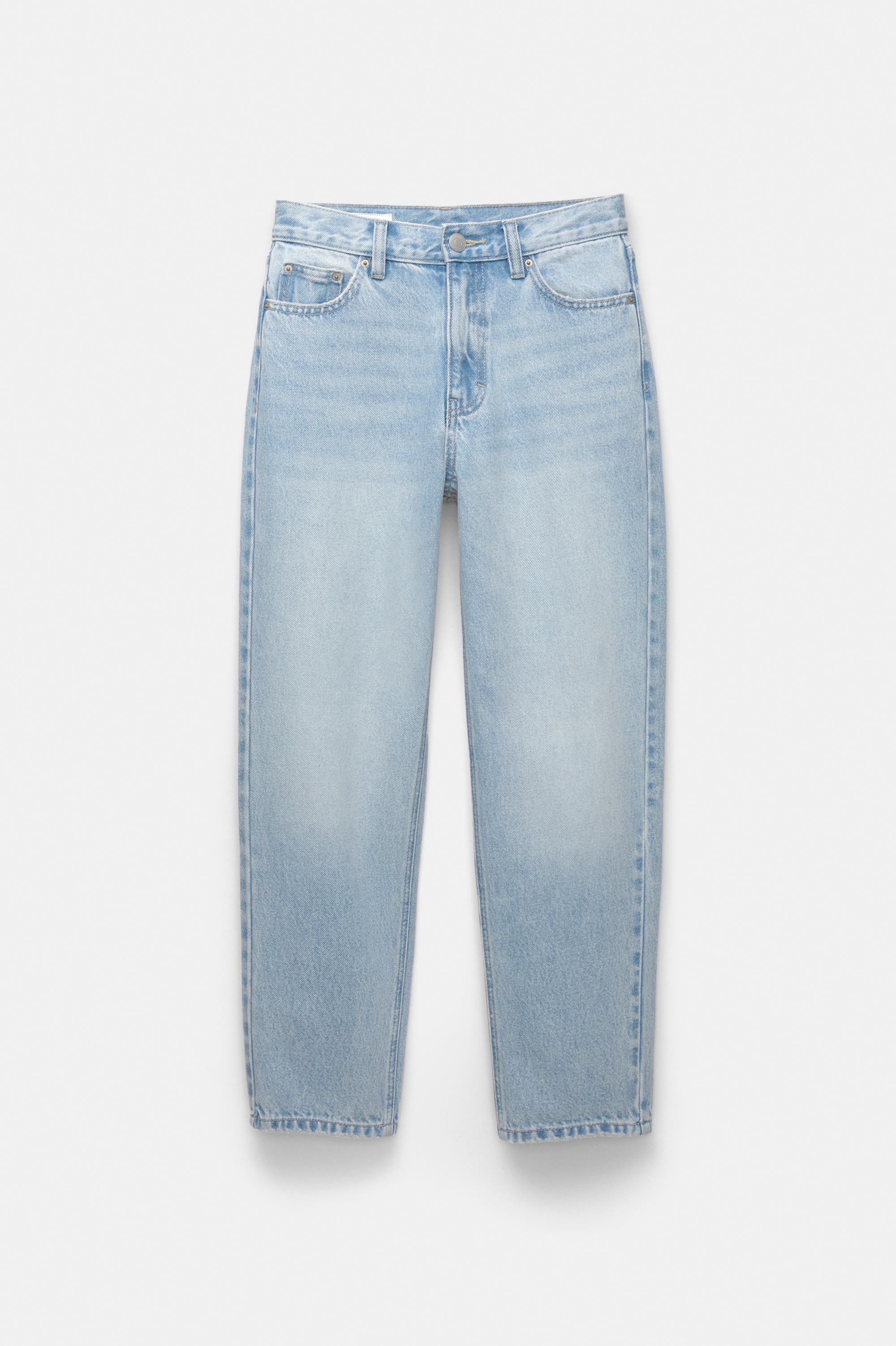 High-waist mom jeans — Pale blue