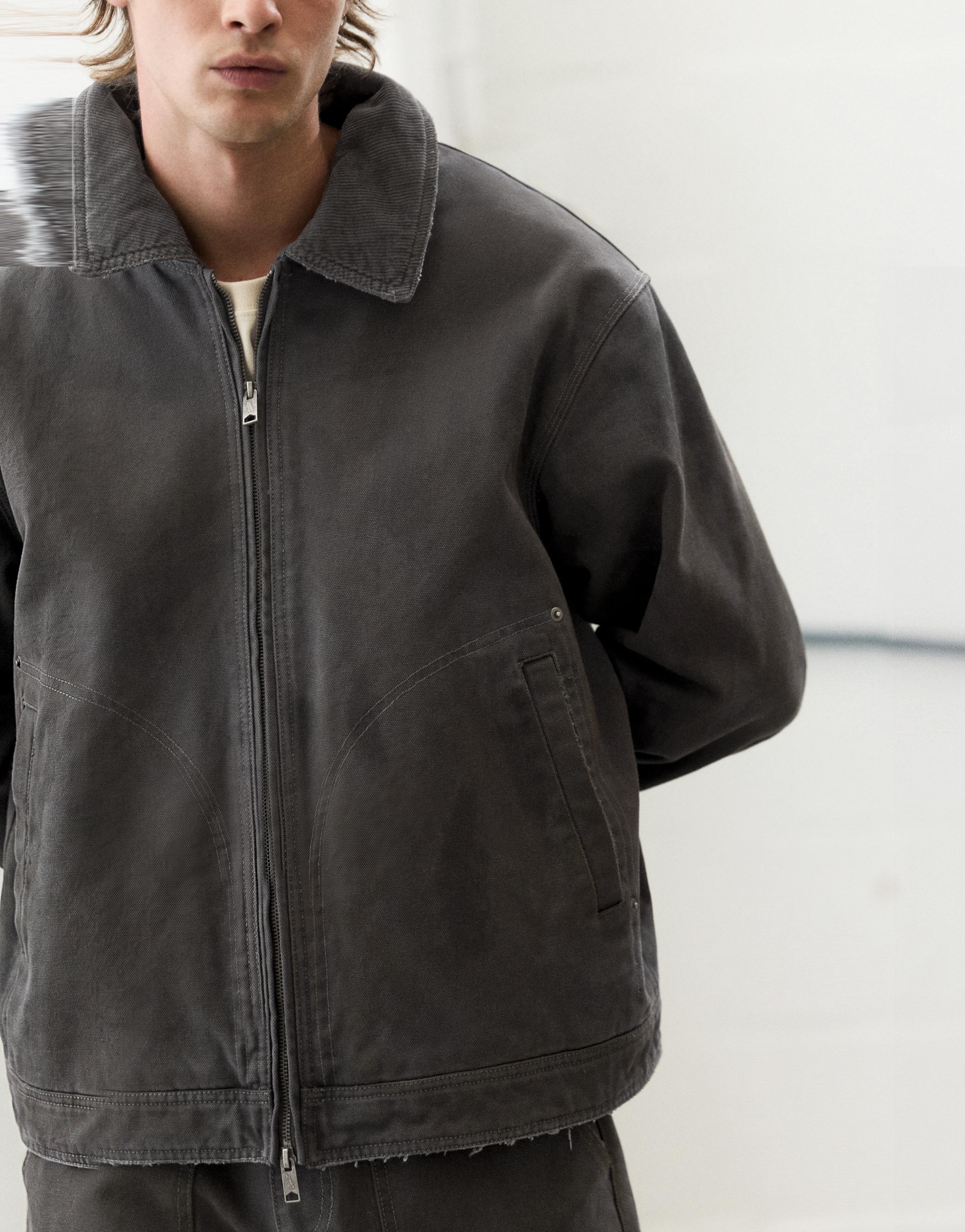 Pull&Bear Yıkamalı efektli ceket görsel 7