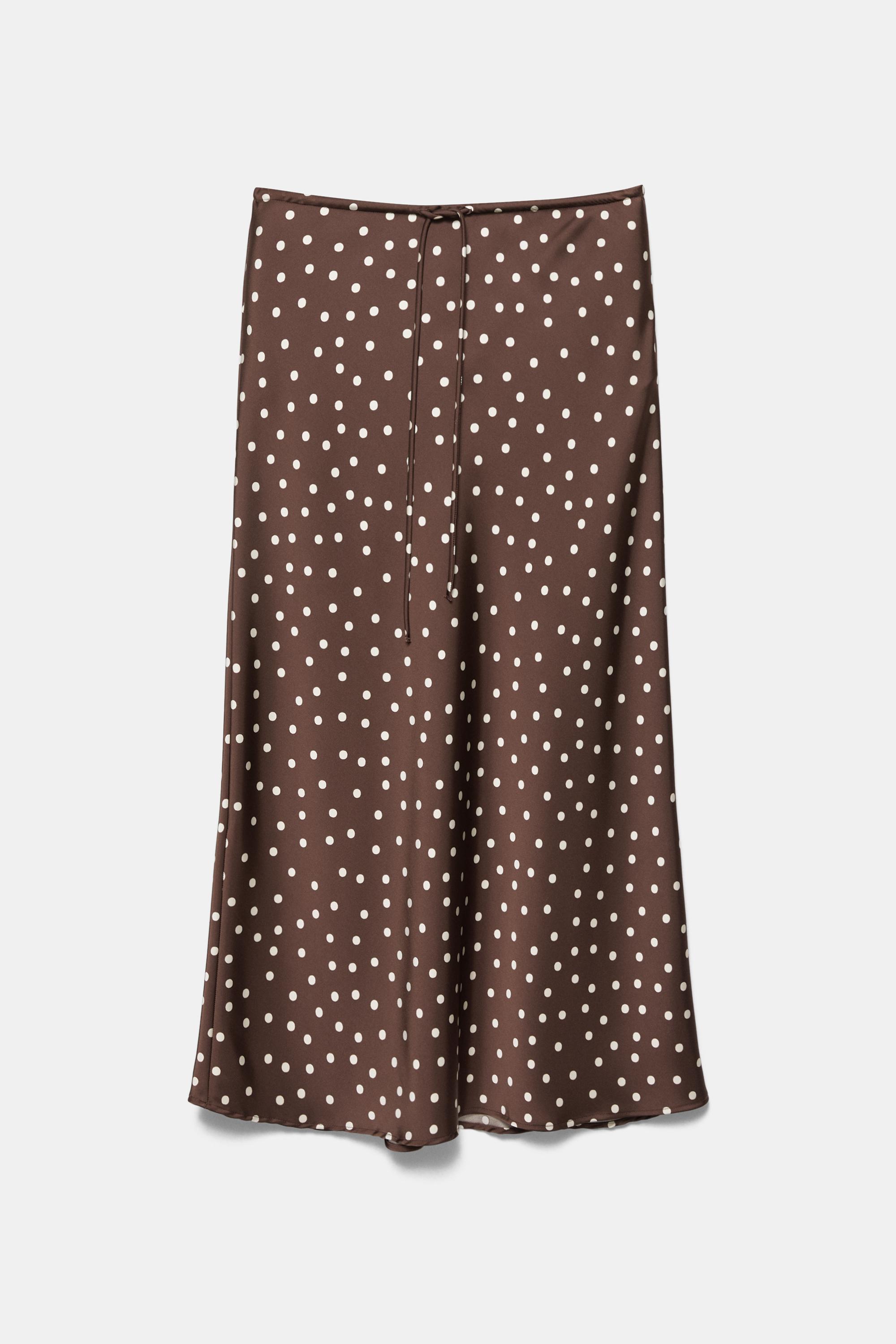 Satin midi skirt — Print 1