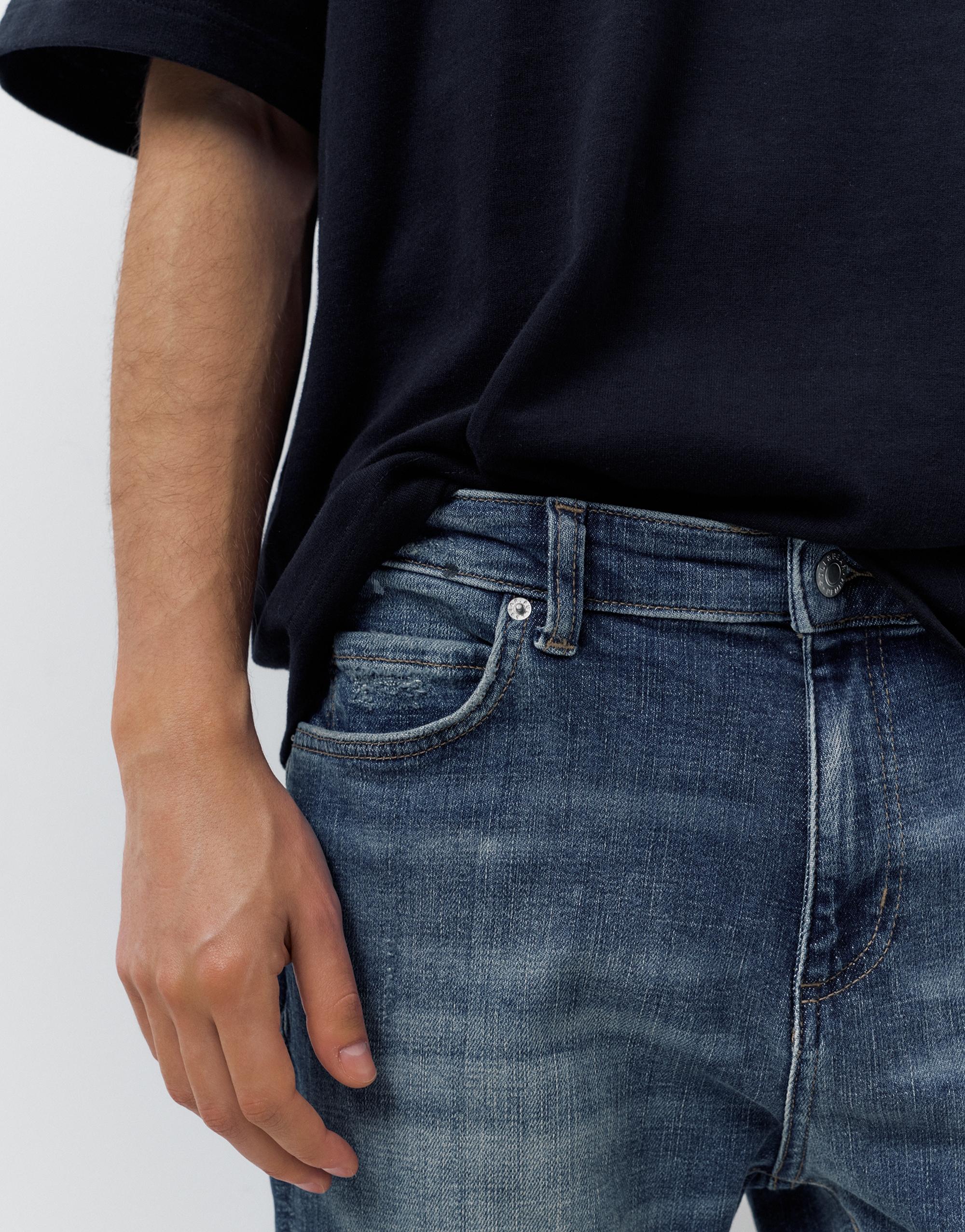 Ripped skinny jeans — Medium blue