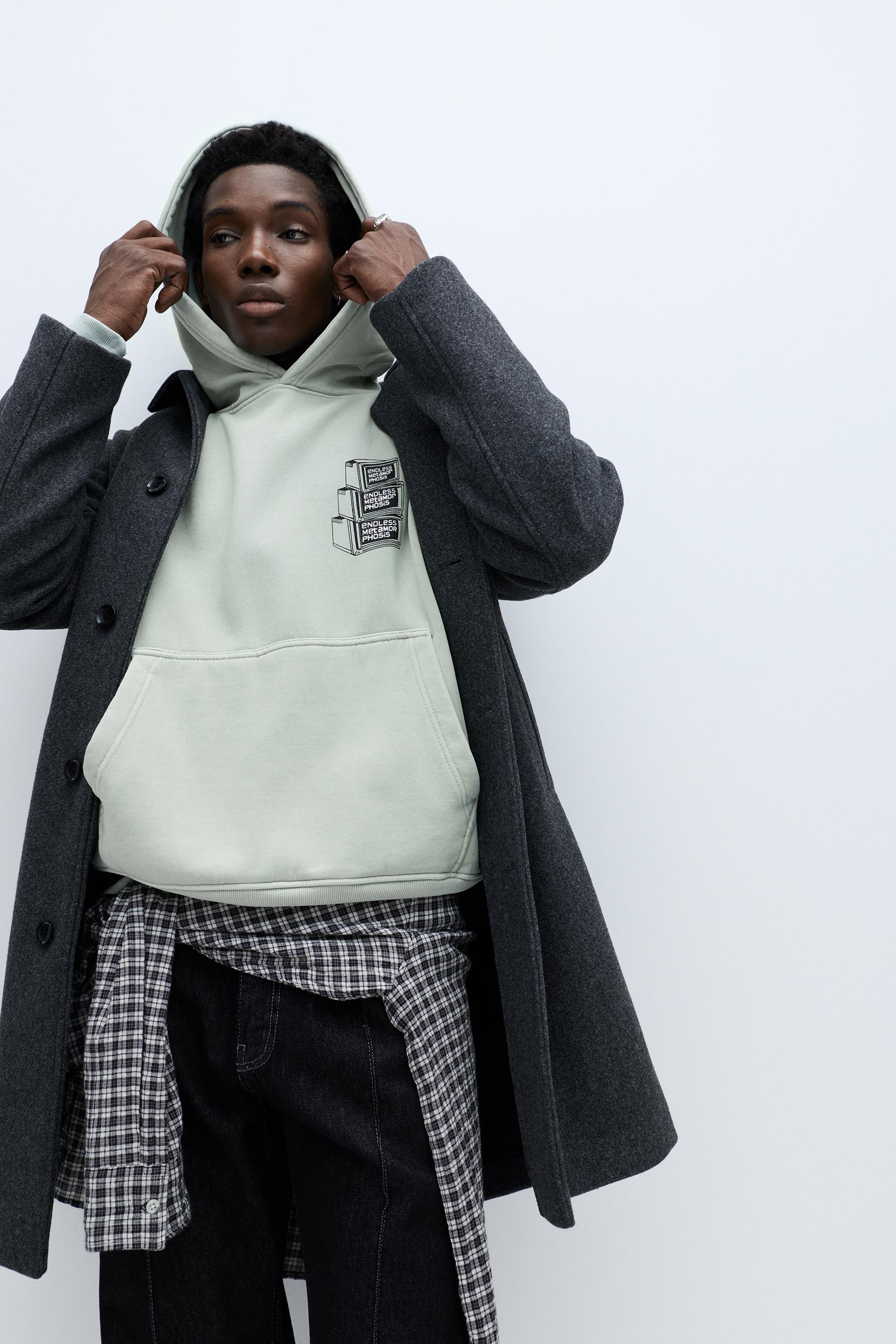 Oversize kapüşonlu grafik baskılı sweatshirt - Görsel 18