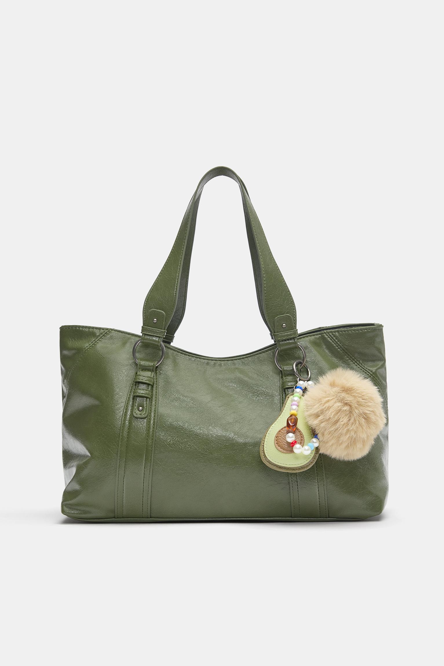 Embellished shopper bag — Khaki