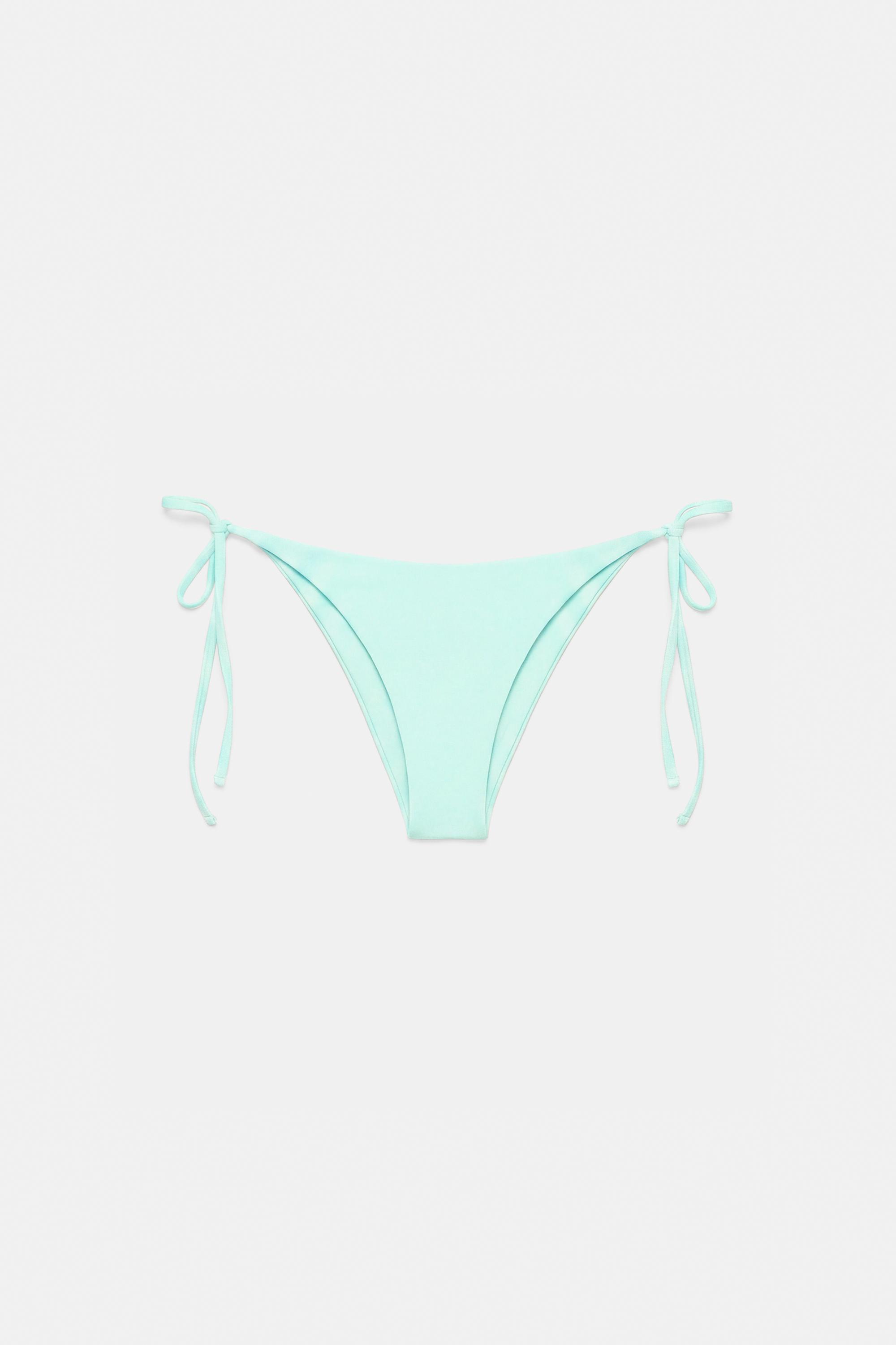 Bikini bottoms with knots — Turquoise