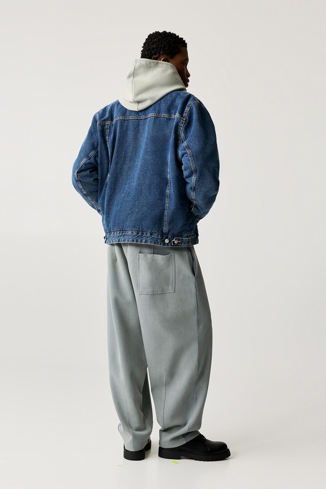 Velluto Pull And Bear Uomo Giacche Blazer Giubbotto Jeans Over - Main Image