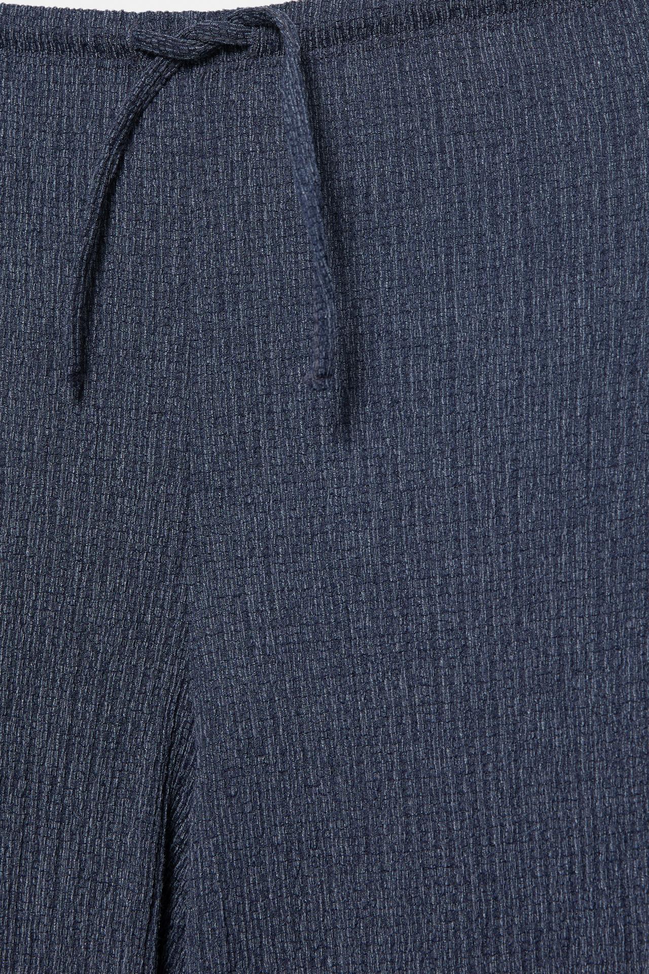 Wide-leg crepe trousers — Navy