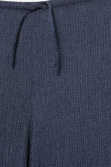 Wide-leg crepe trousers — Navy 8