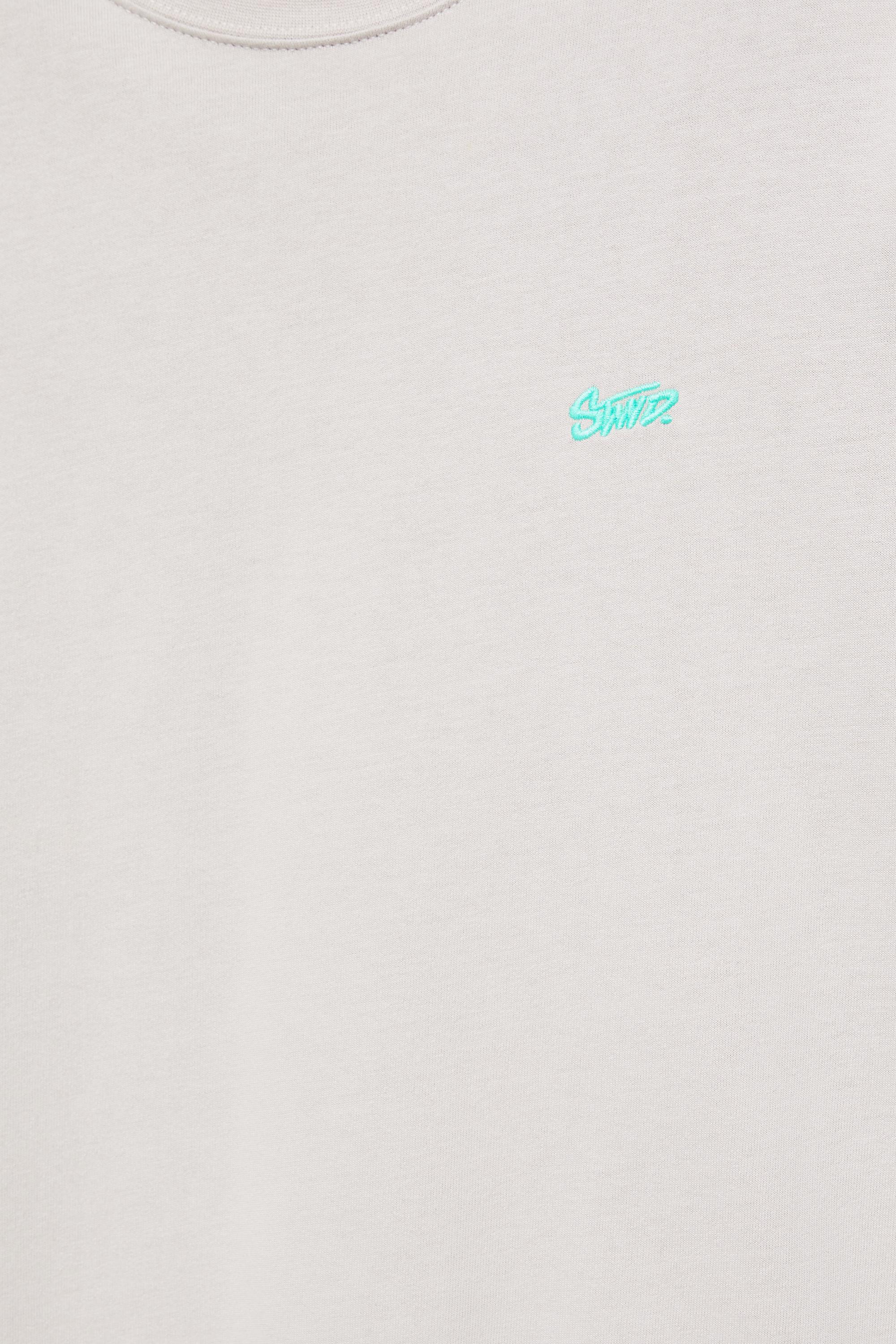Boxy STWD logo T-shirt — Pearl grey