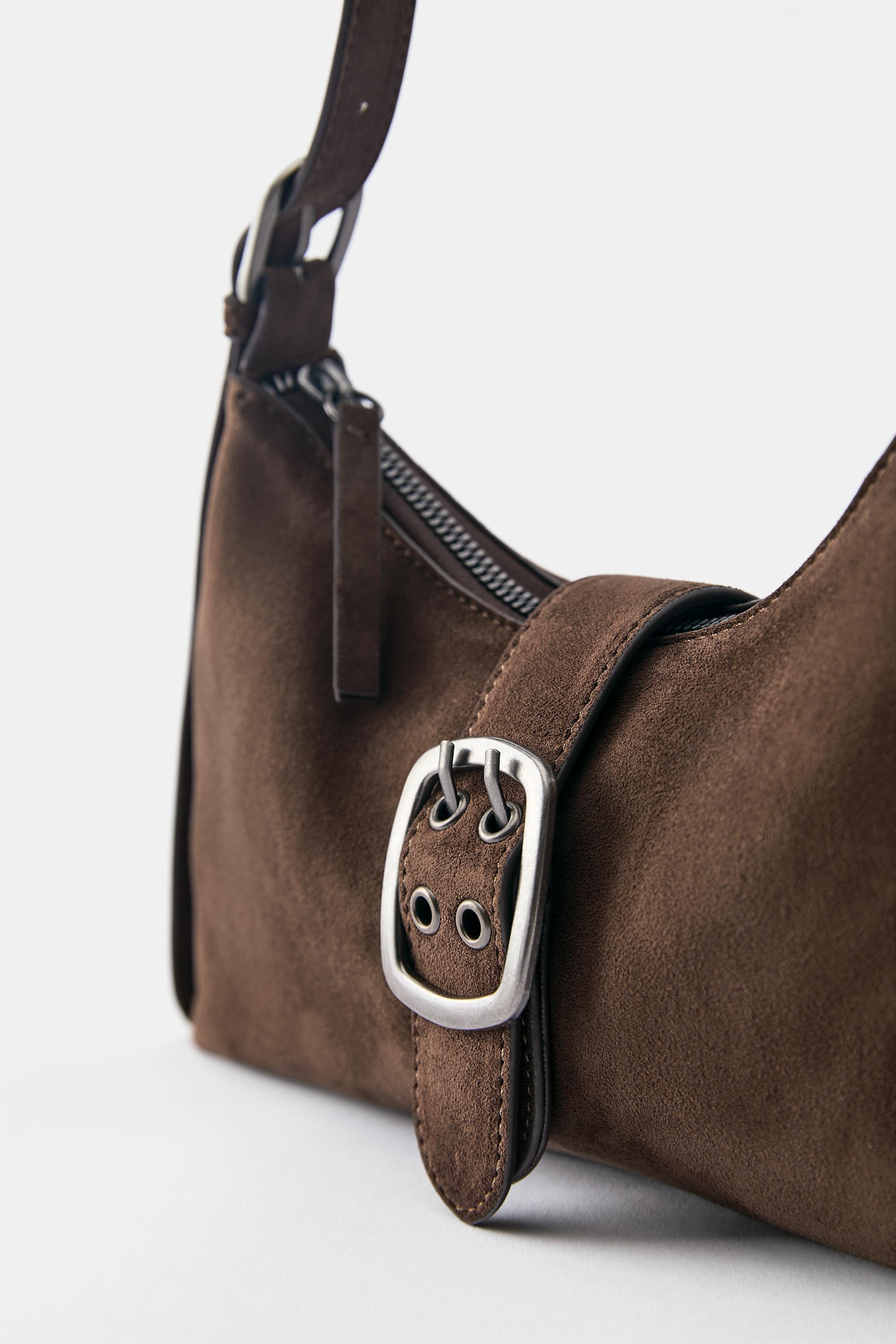 Buckle shoulder bag — Brown