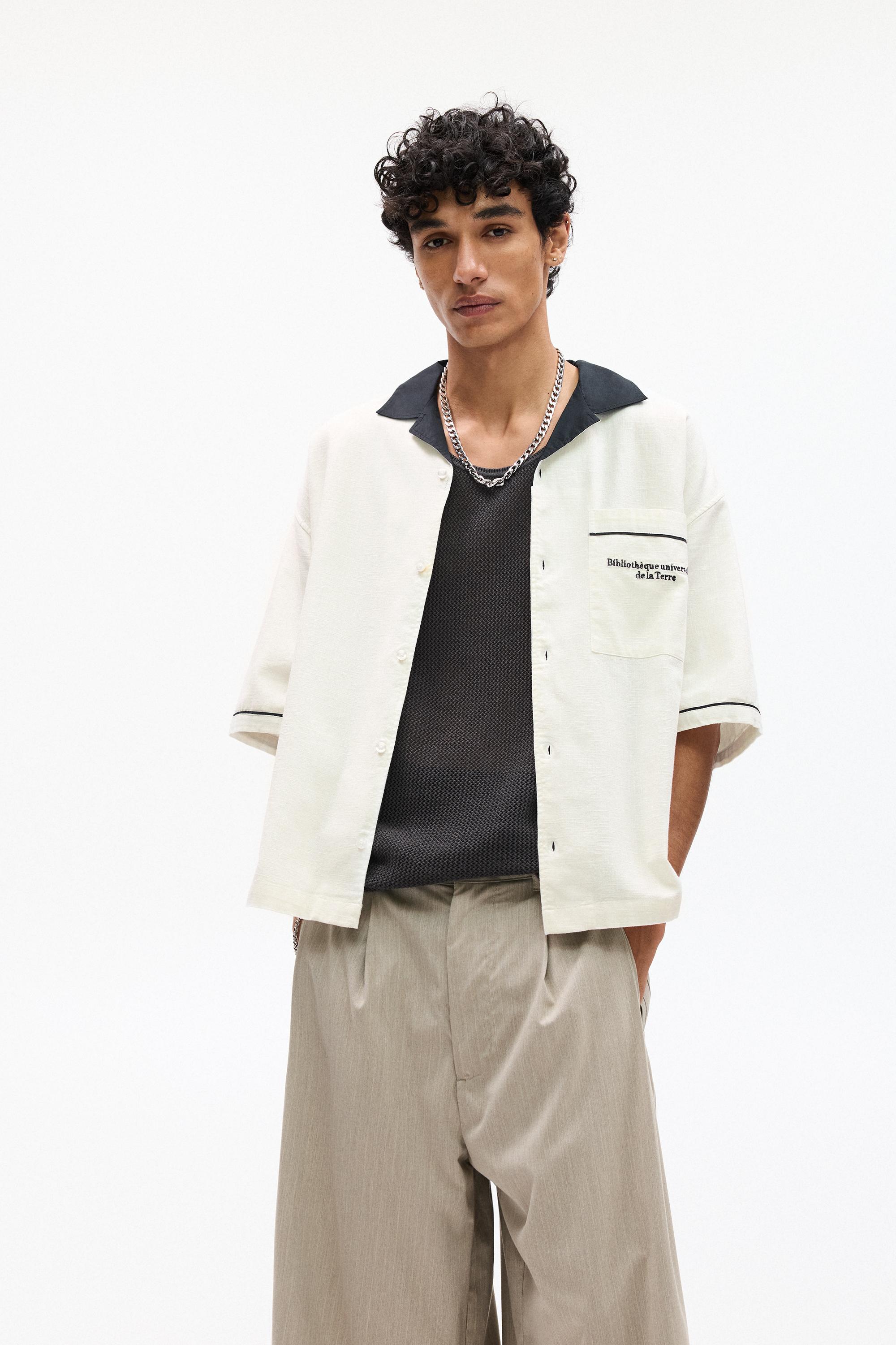 Bowlinghemd Mit Blumenmotiv