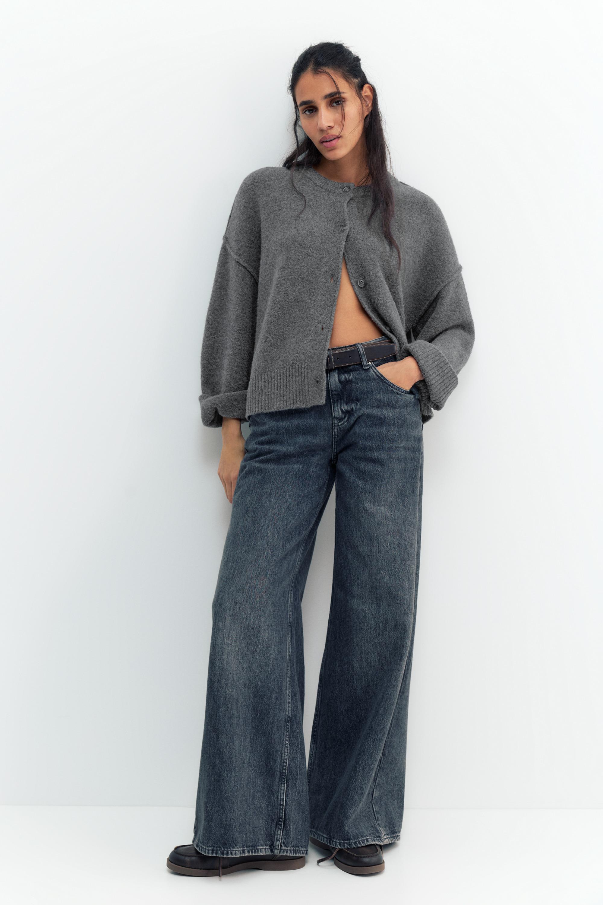 Soft knit cardigan — Anthracite grey