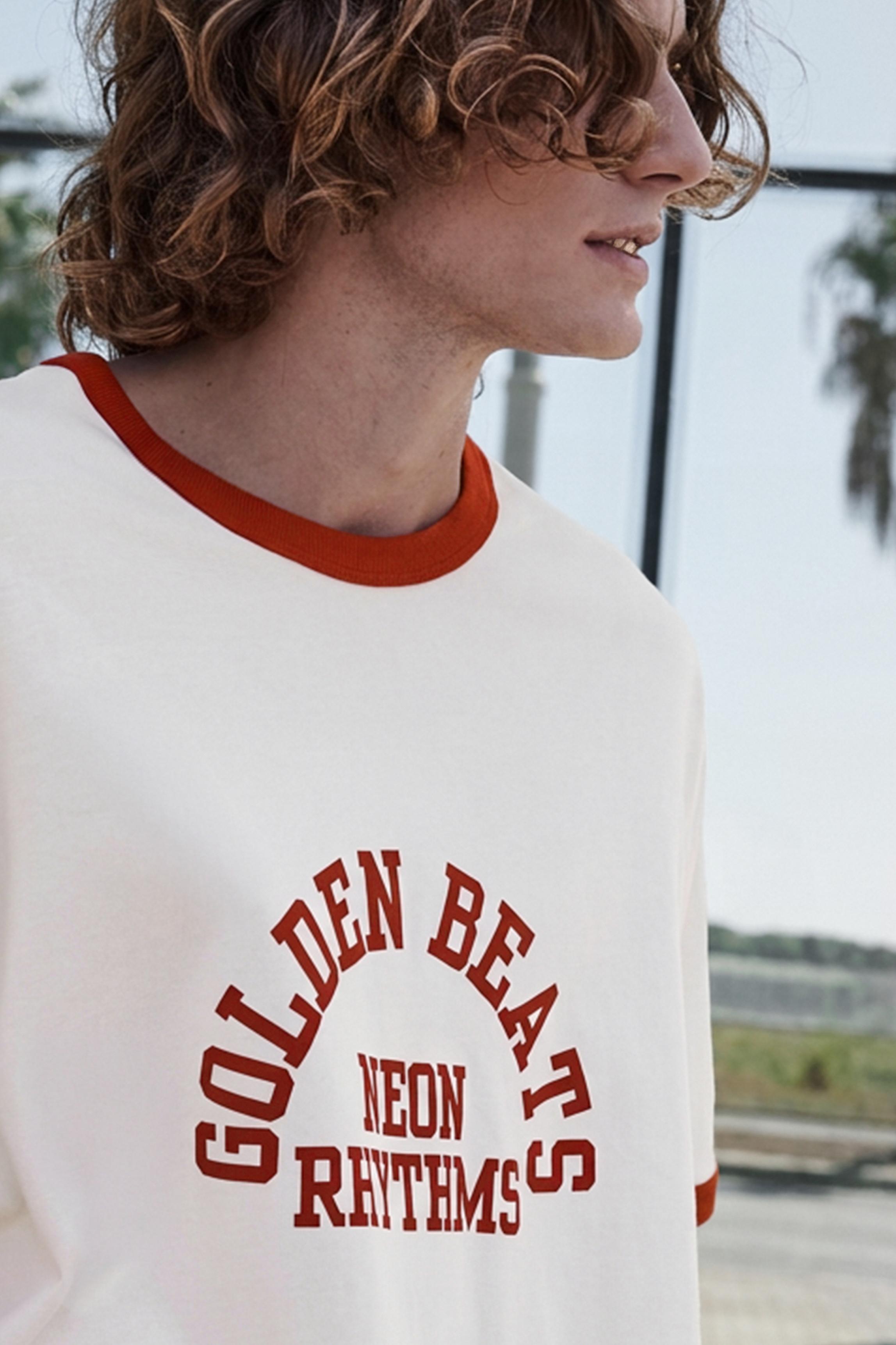 Ribbed graphic T-shirt — Red