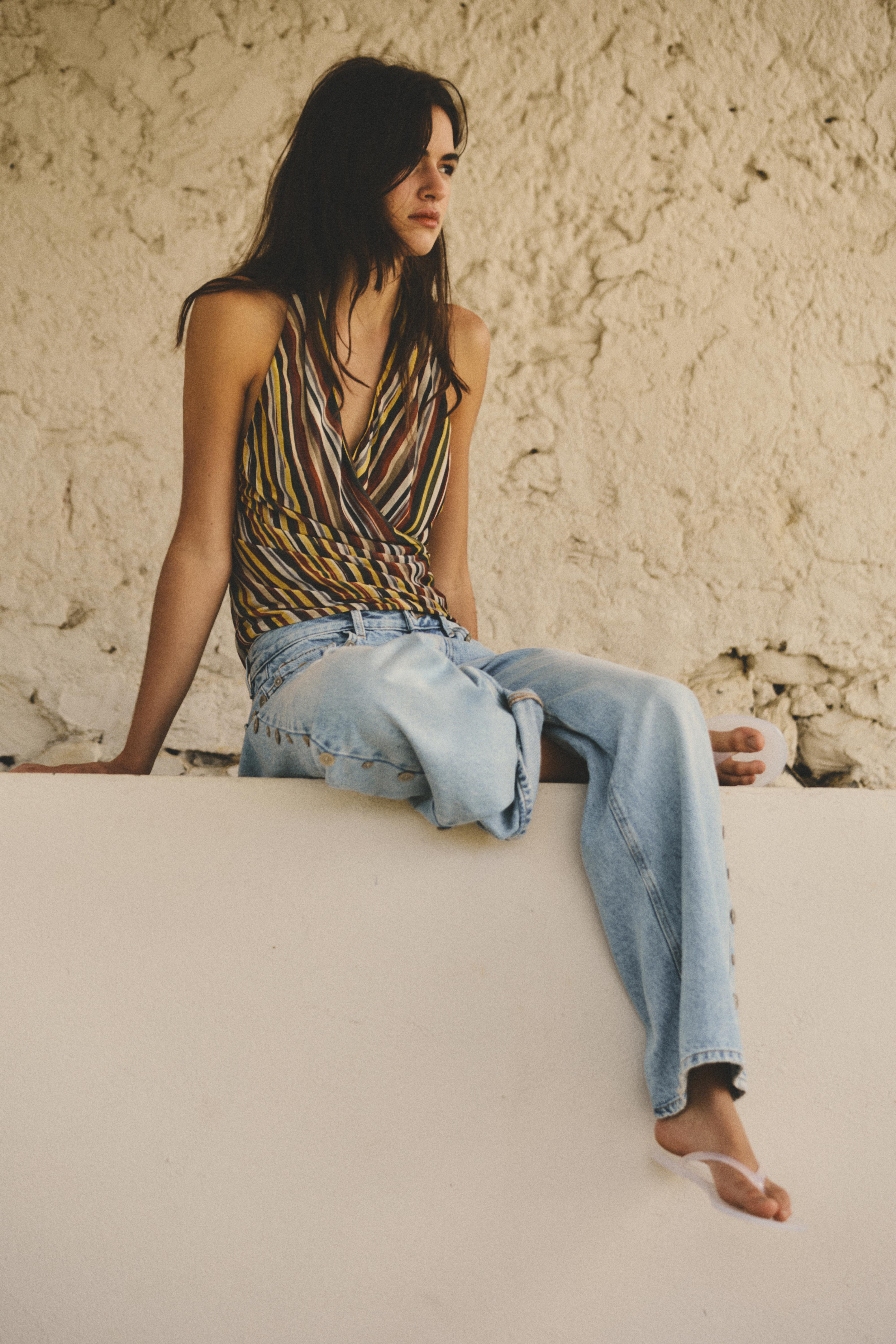 Top A Righe Halter