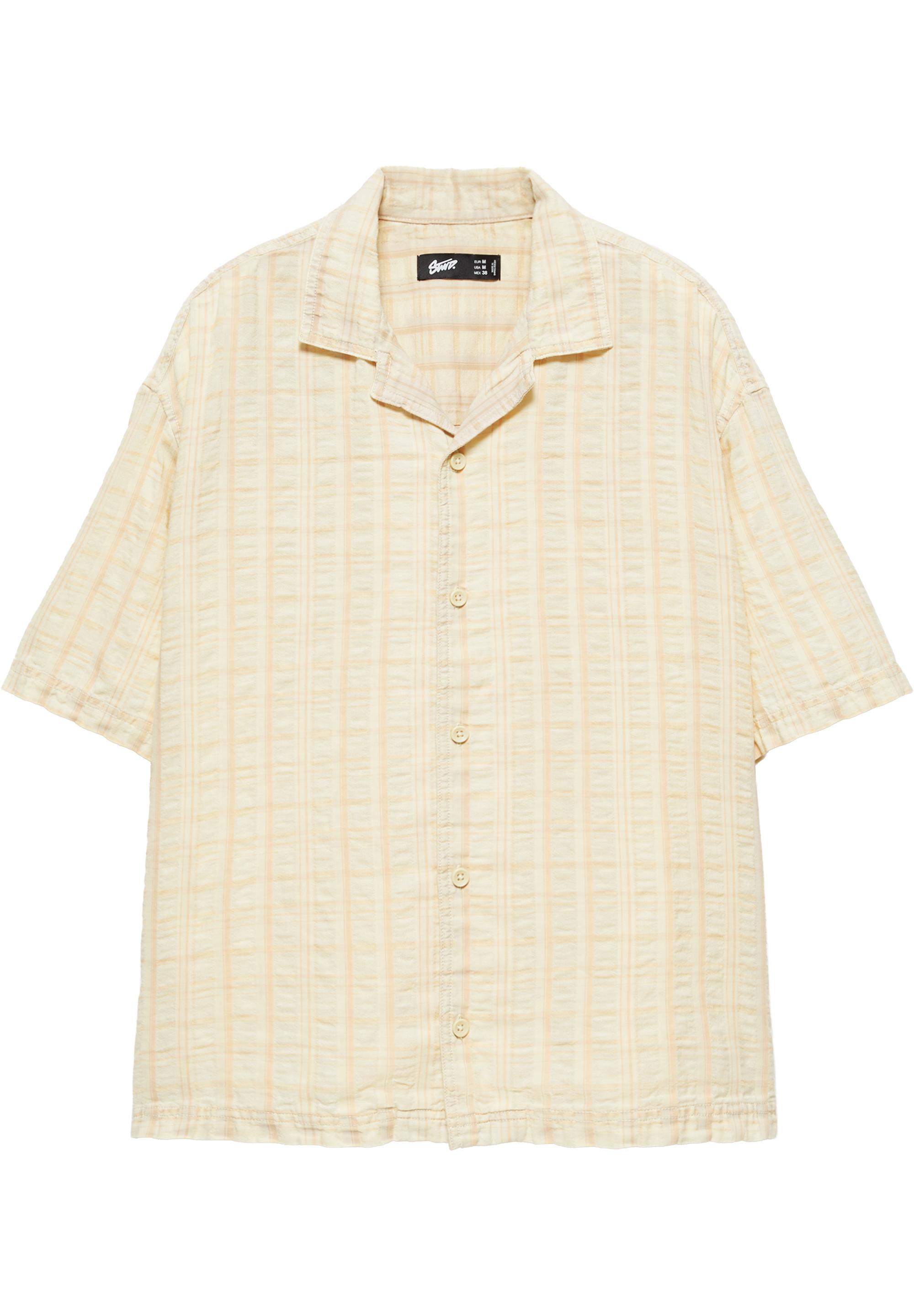 Short sleeve check shirt — Vanilla