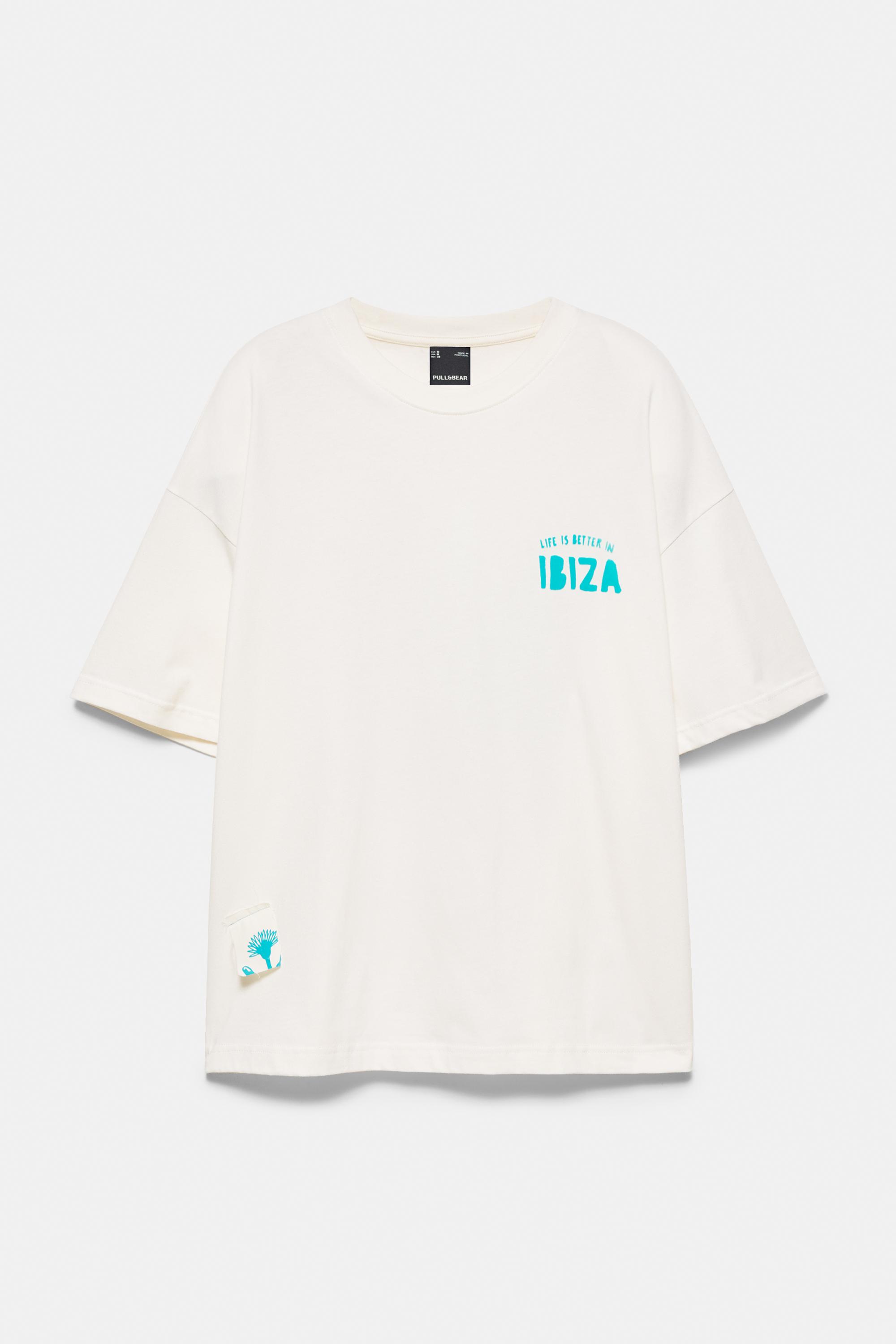 Ibiza graphic boxy-fit T-shirt — White