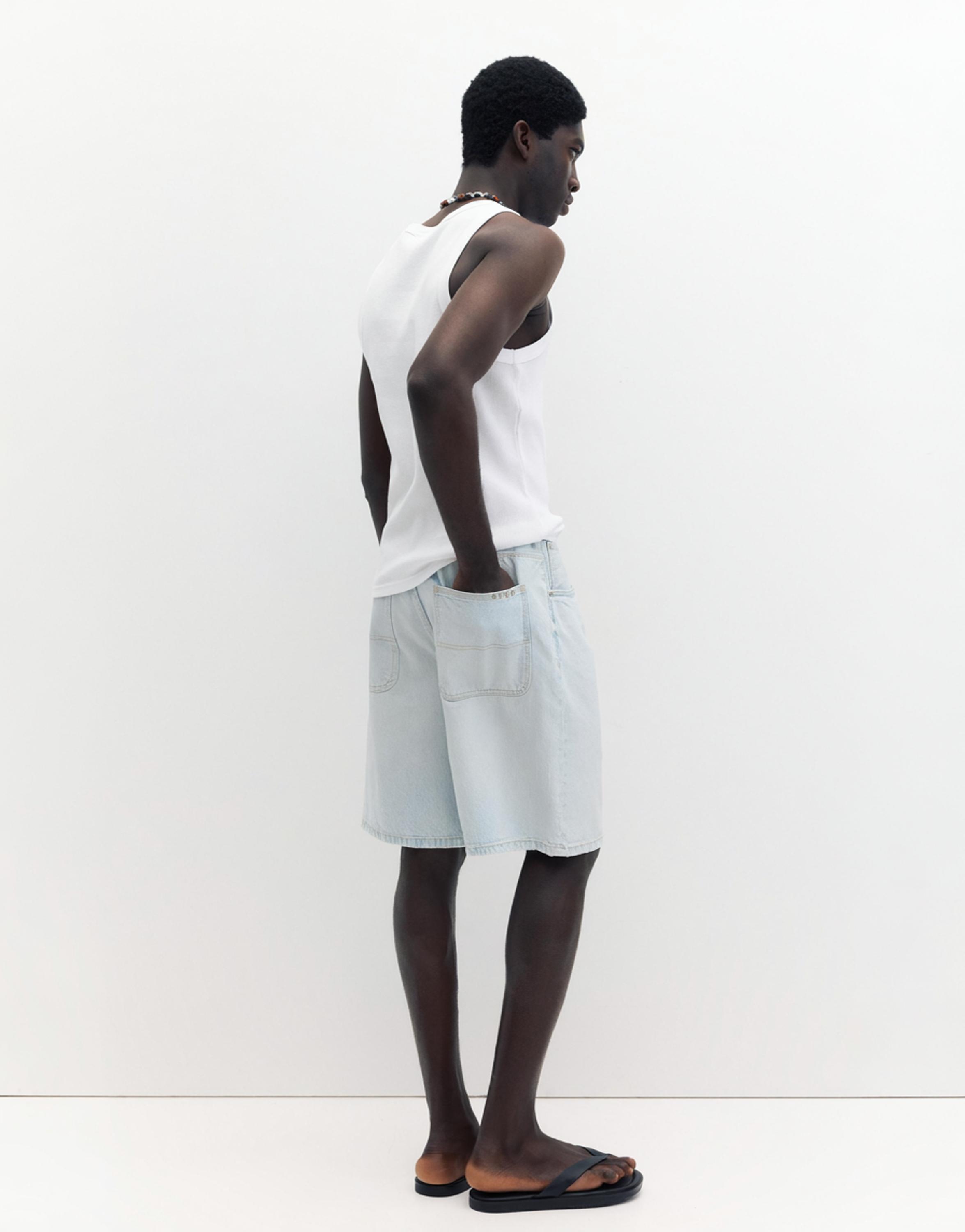 STWD waffle-knit vest — White