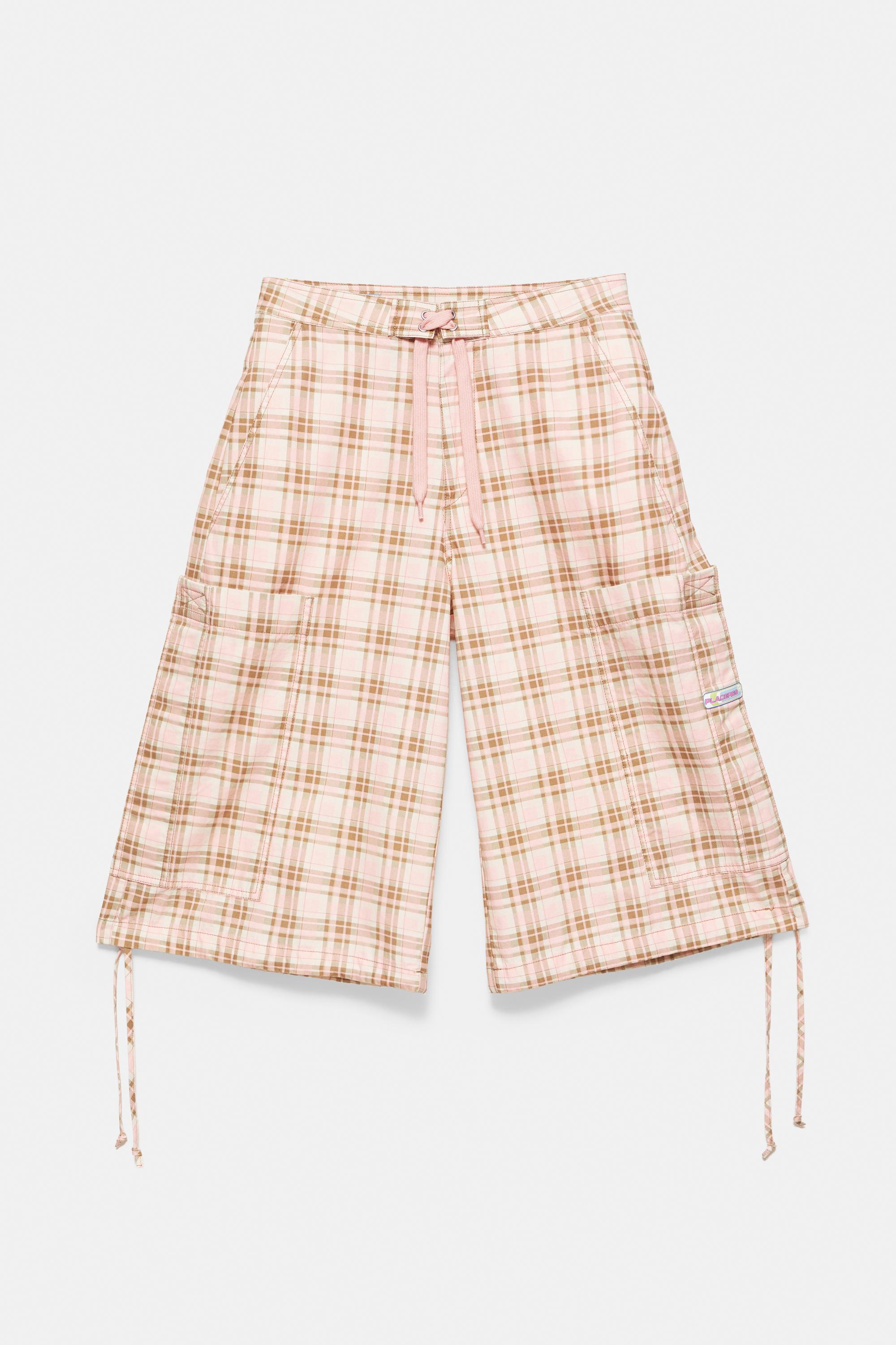 Pleasures x STWD checked cargo Bermuda shorts — Pink