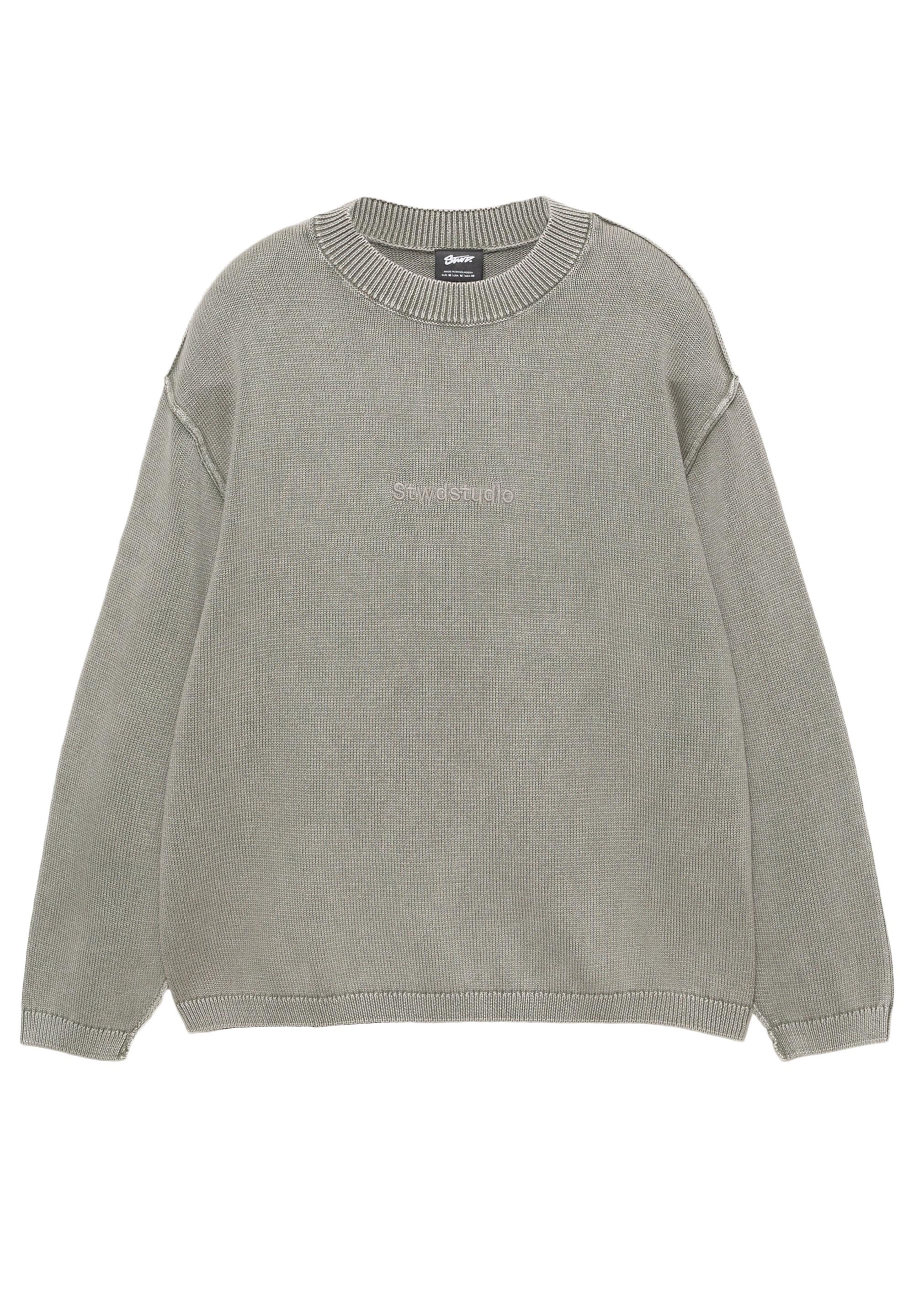 STWD Studio embroidered jumper — Faded black