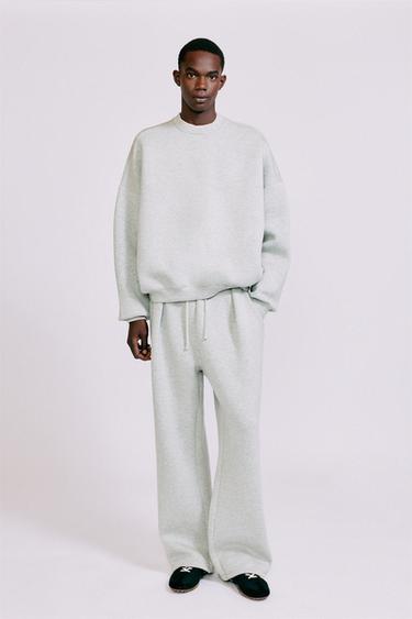 Interlock round neck sweatshirt — Grey marl 4