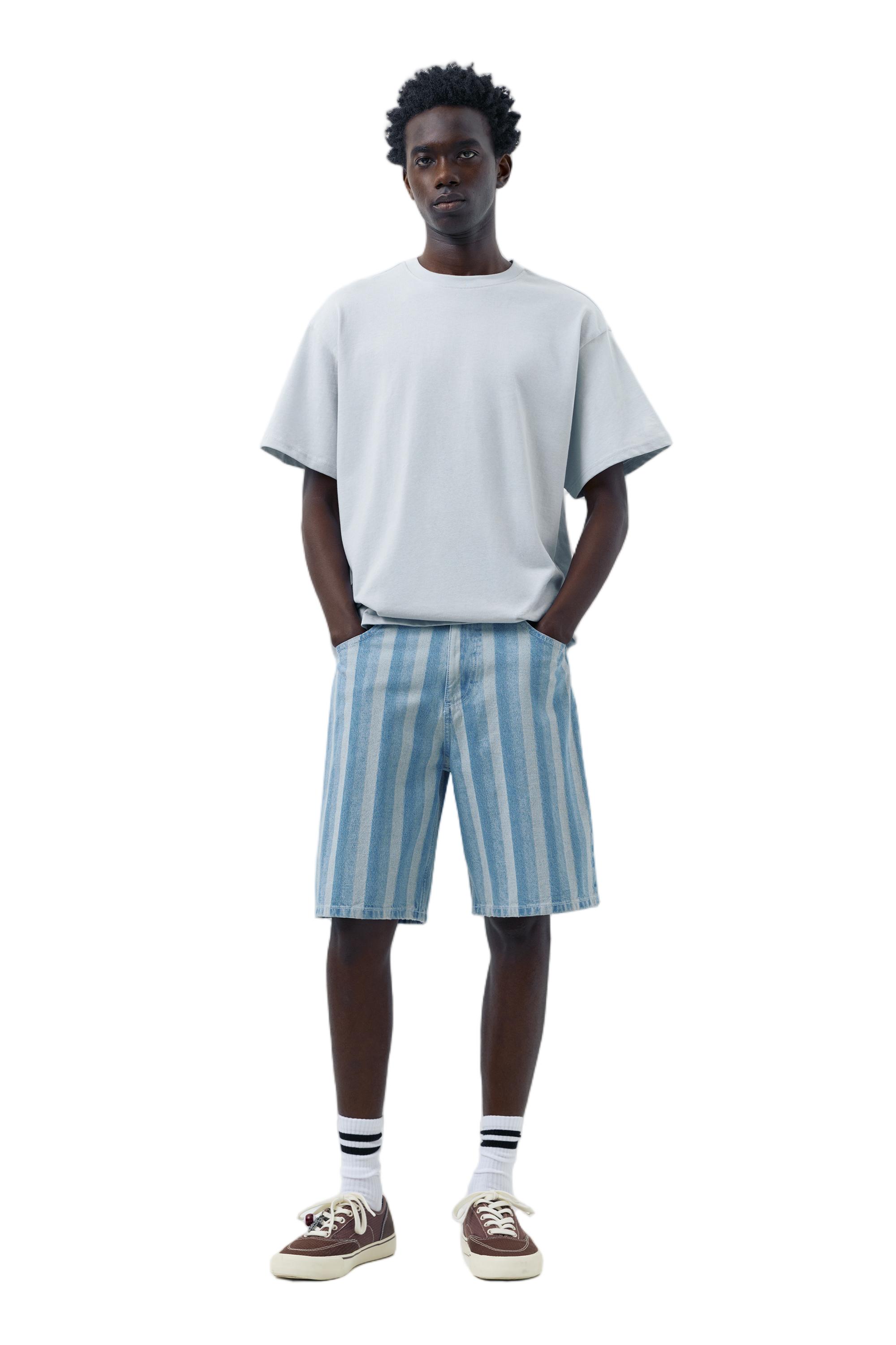 Baggy denim Bermuda shorts — Blue