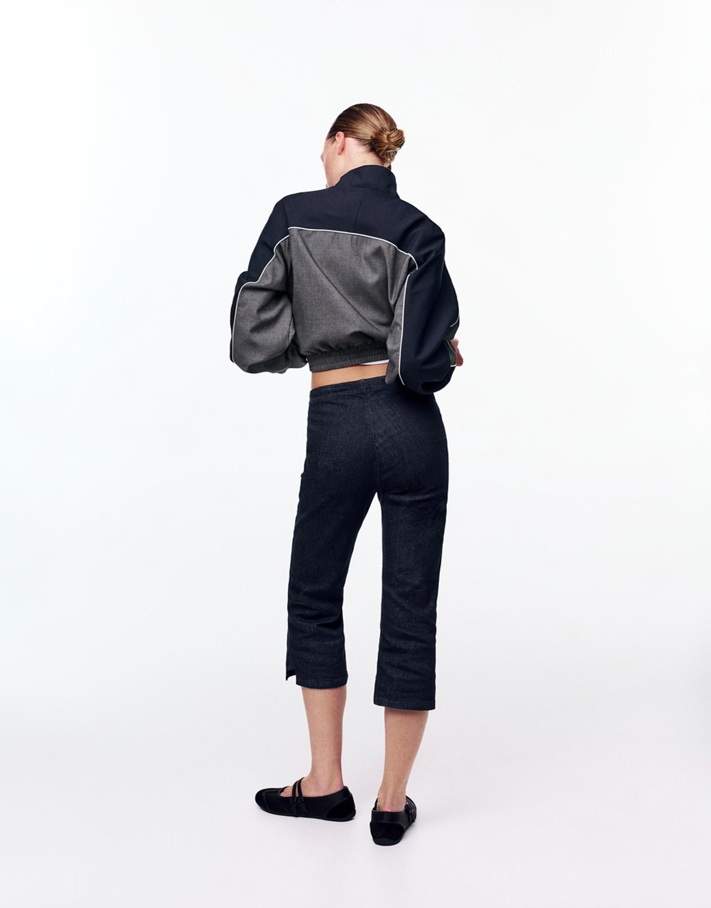 Seamless capris jeans — Navy
