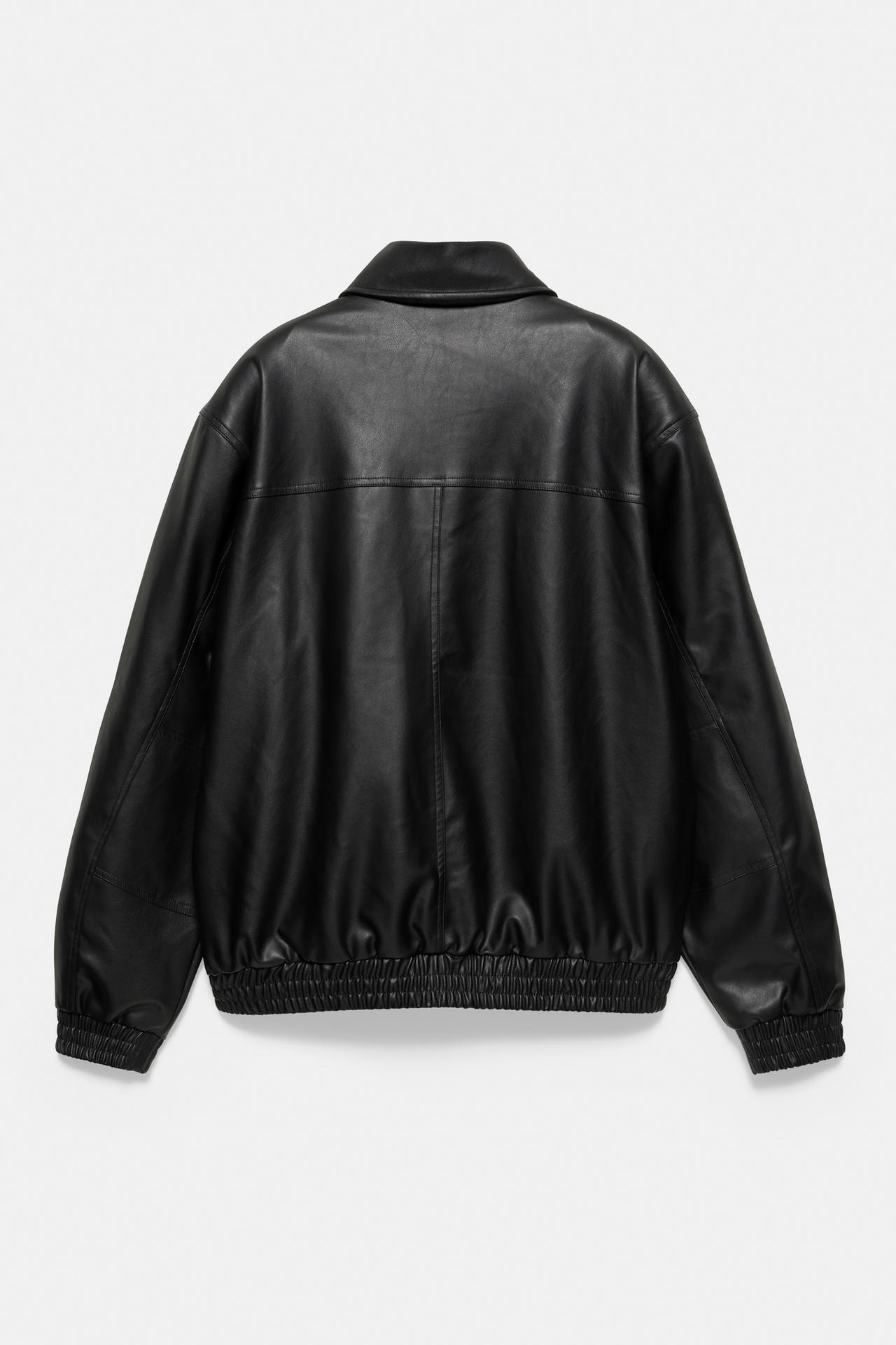 Leather-effect jacket — Black