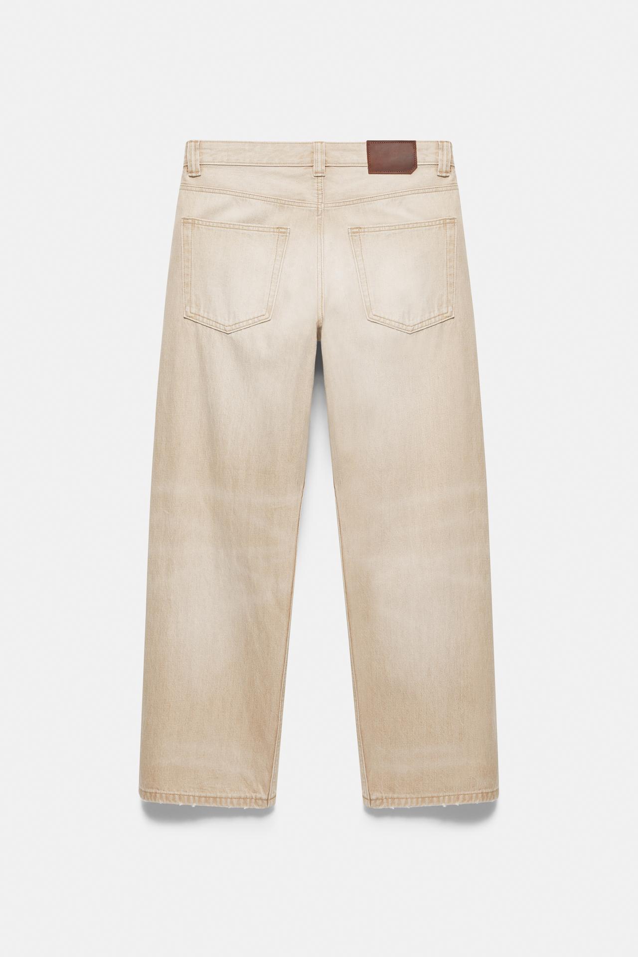 Regular straight-leg jeans — Sand
