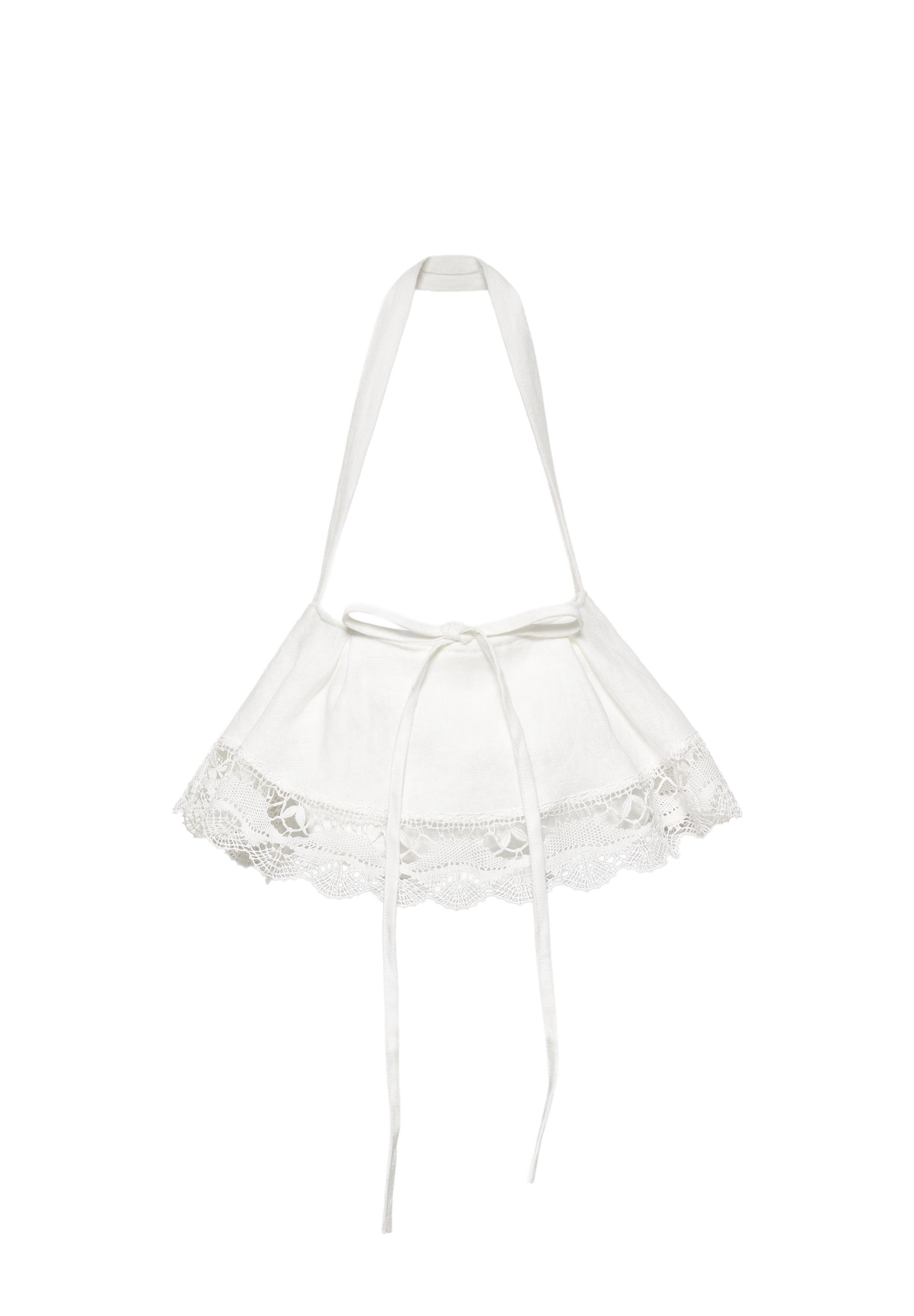 Encaixe de Camariñas x Pull&Bear 100% linen bag — Off white