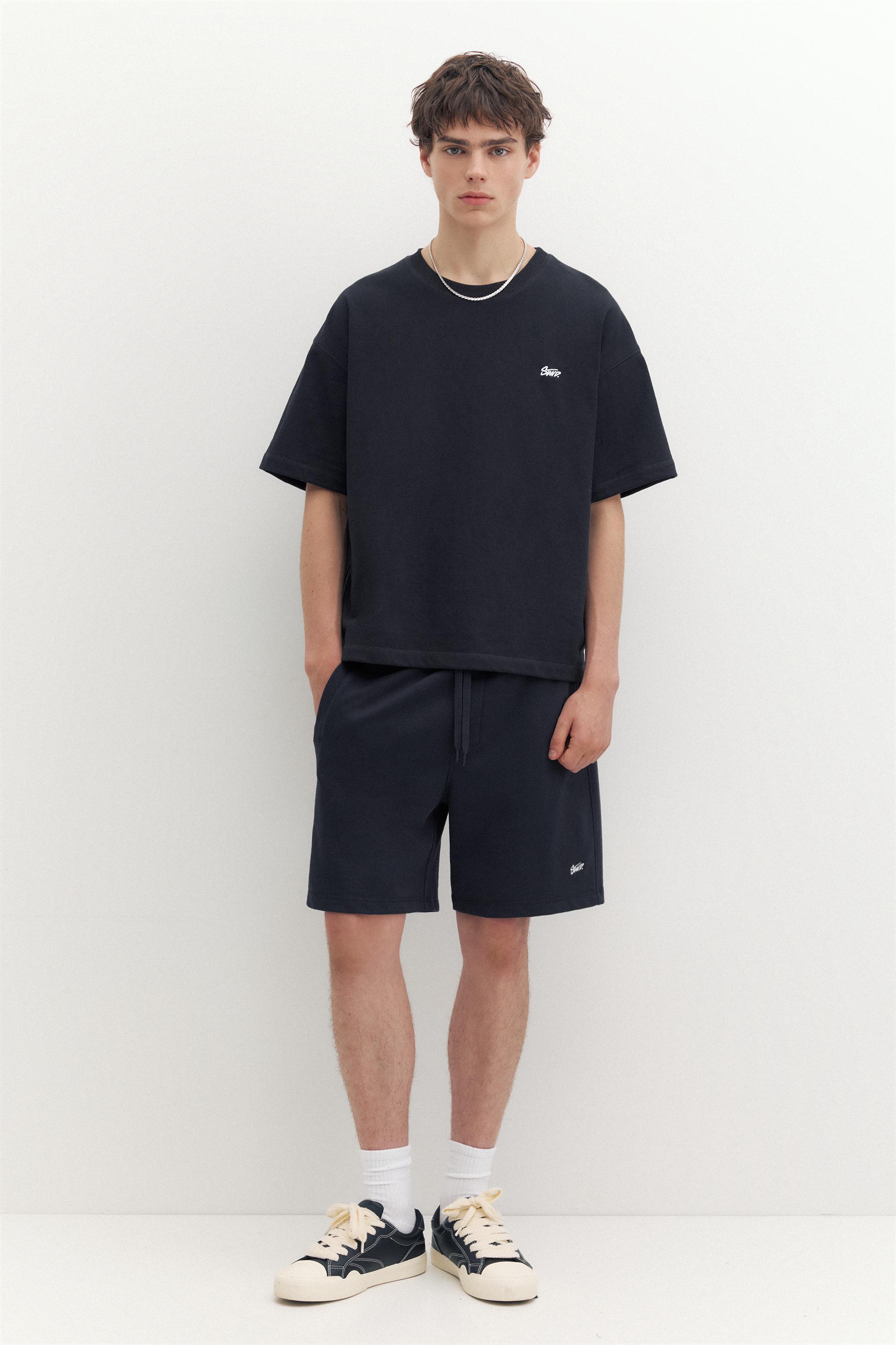 STWD jogger Bermuda shorts — Navy